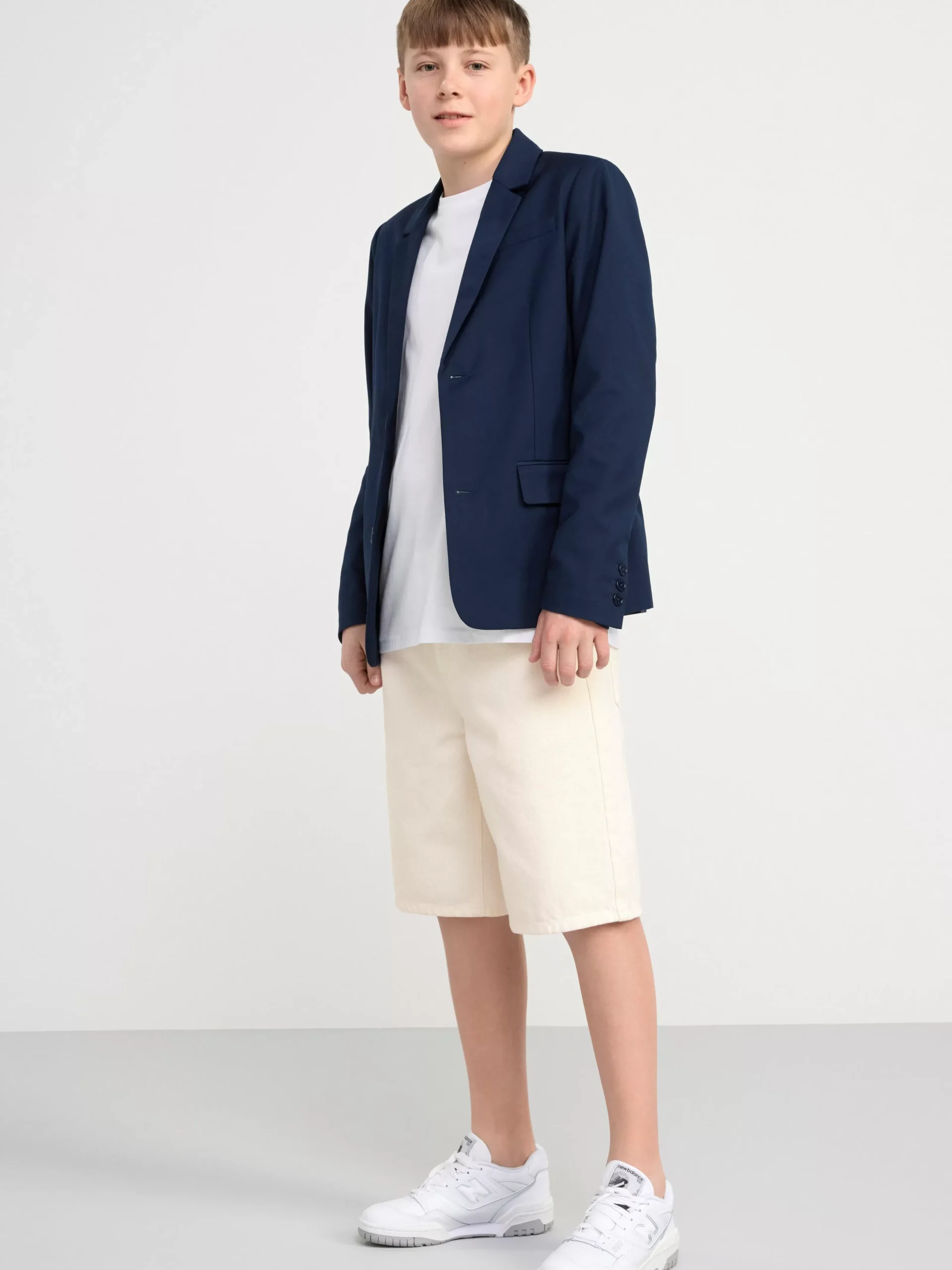 Byxor & Leggings>Lindex Staffan Raka Shorts Med Normalhog Midja White