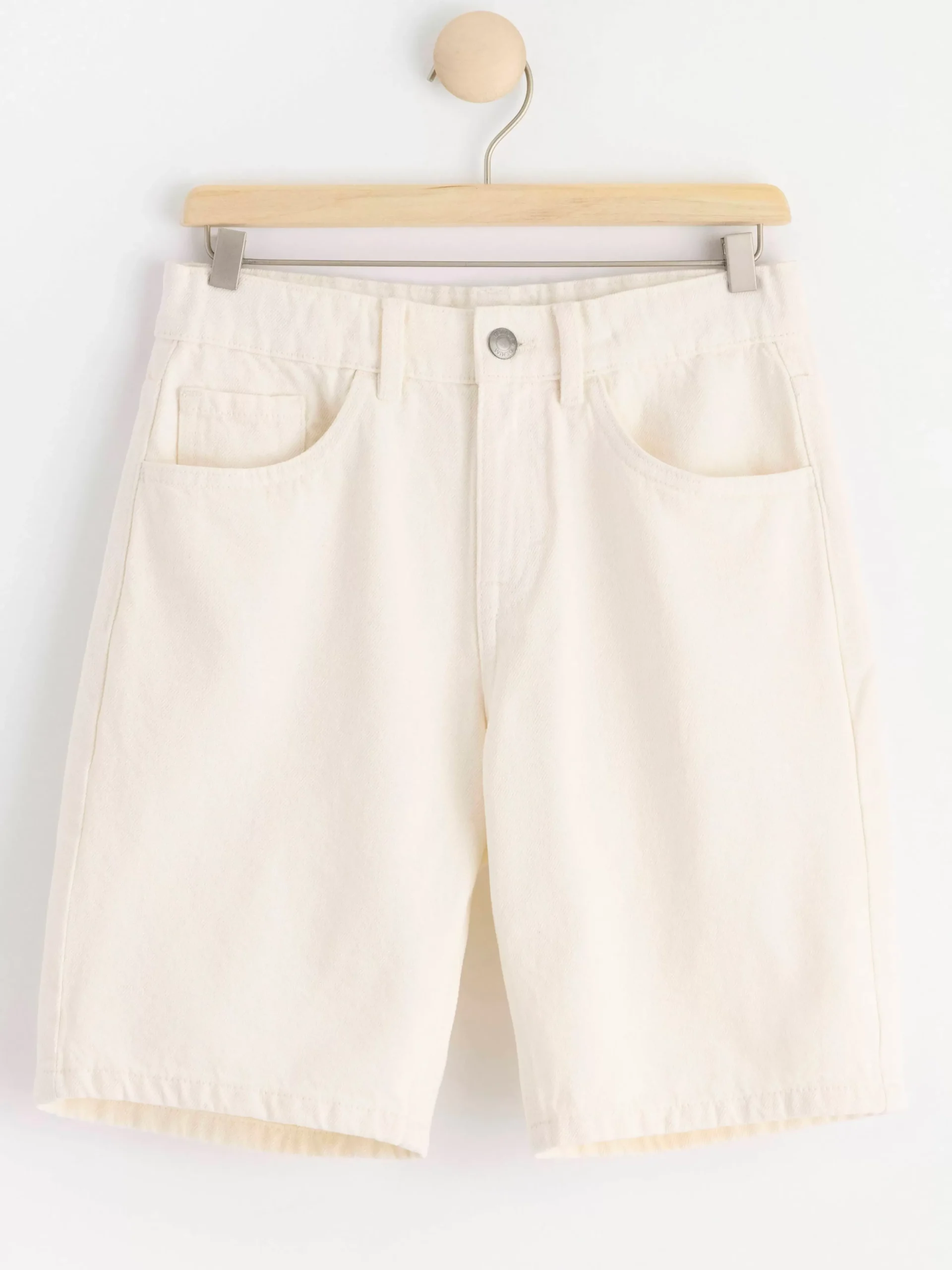 Byxor & Leggings>Lindex Staffan Raka Shorts Med Normalhog Midja White