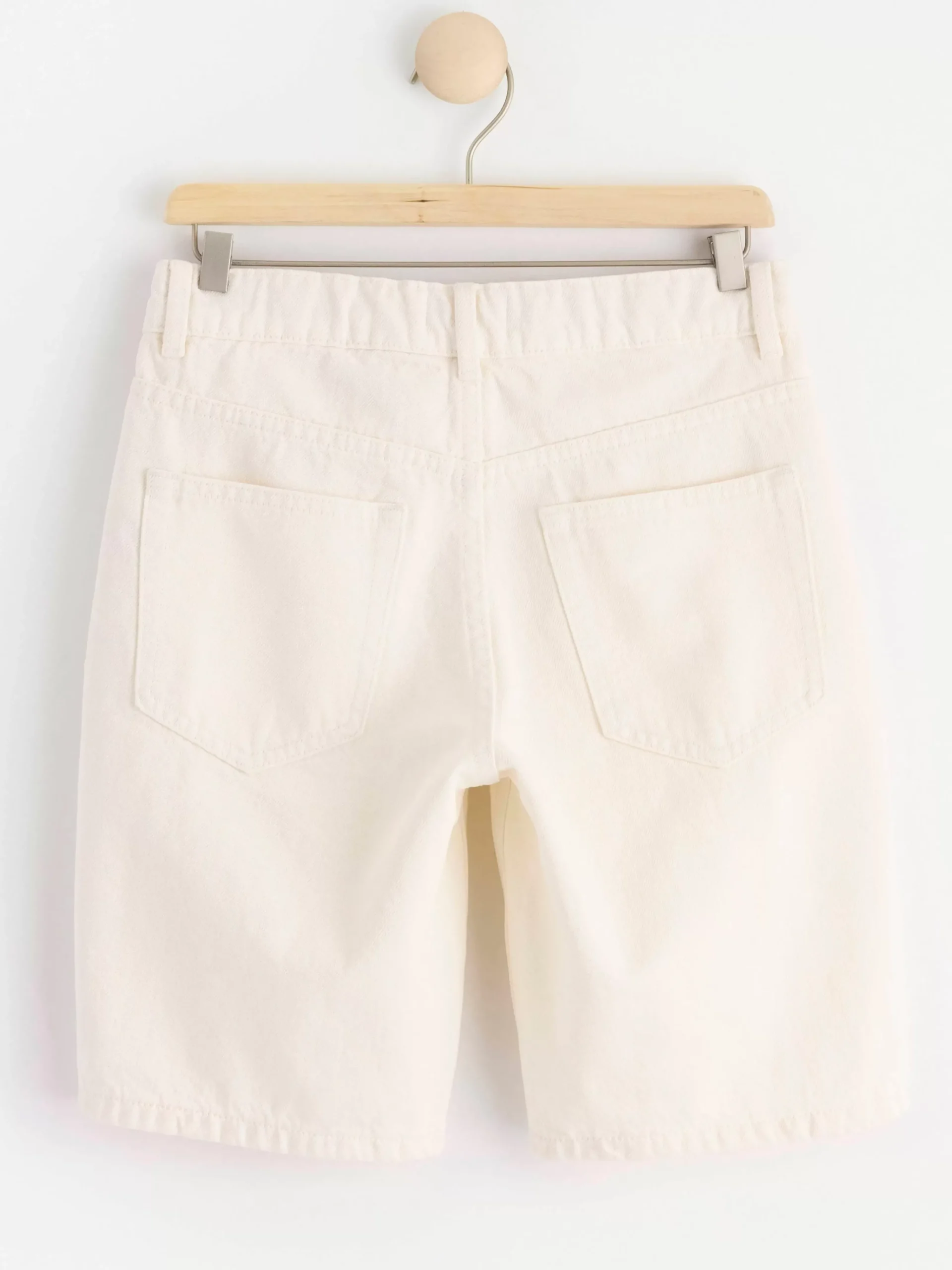 Byxor & Leggings>Lindex Staffan Raka Shorts Med Normalhog Midja White