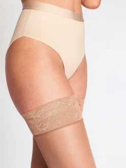 Strumpbyxor & Leggings>Lindex Stay Ups 15 Denier Light Beige