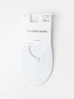 Strumpor>Lindex Steps White