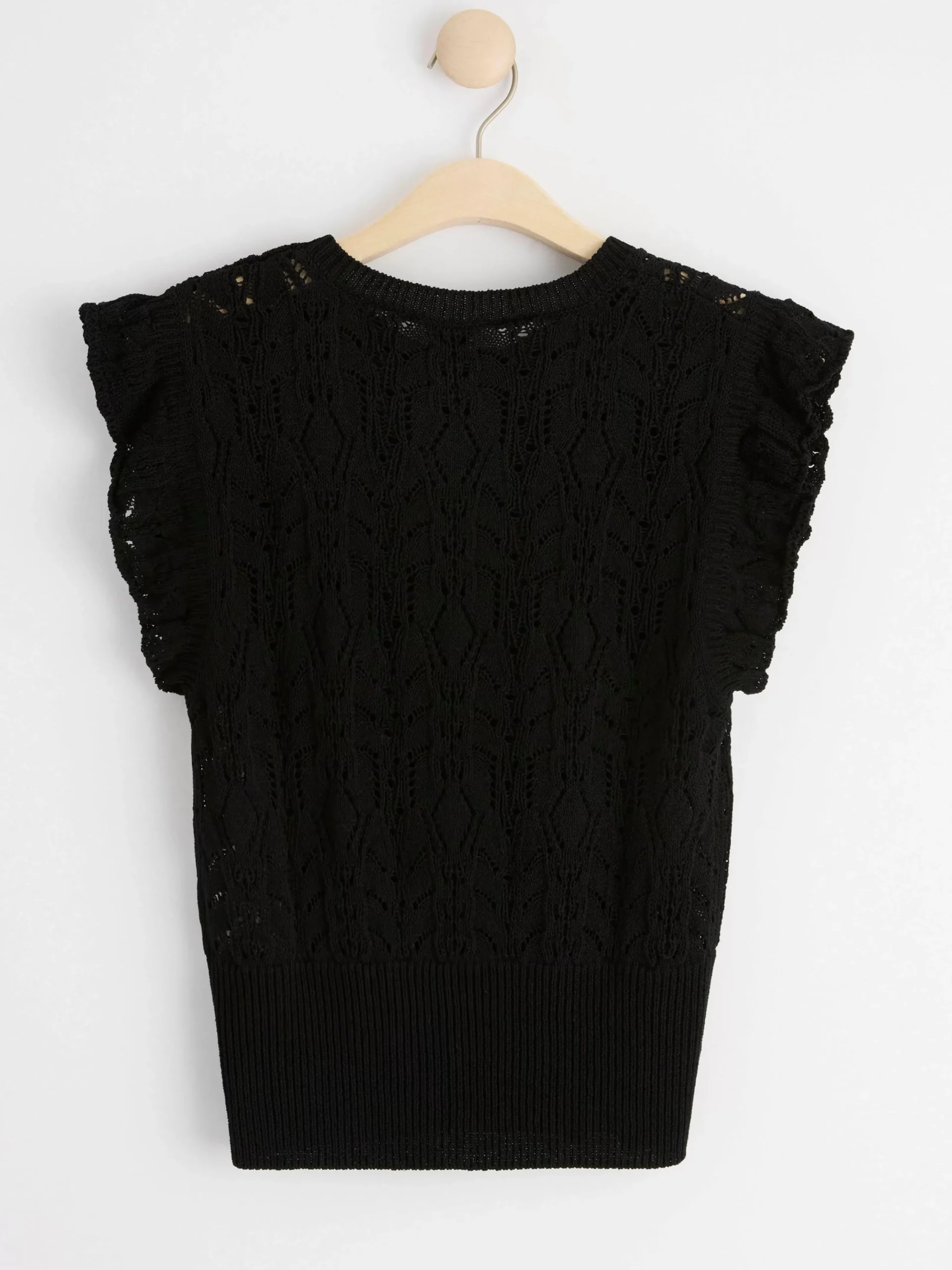 Toppar & T-Shirts>Lindex Stickad Armlos Topp Black
