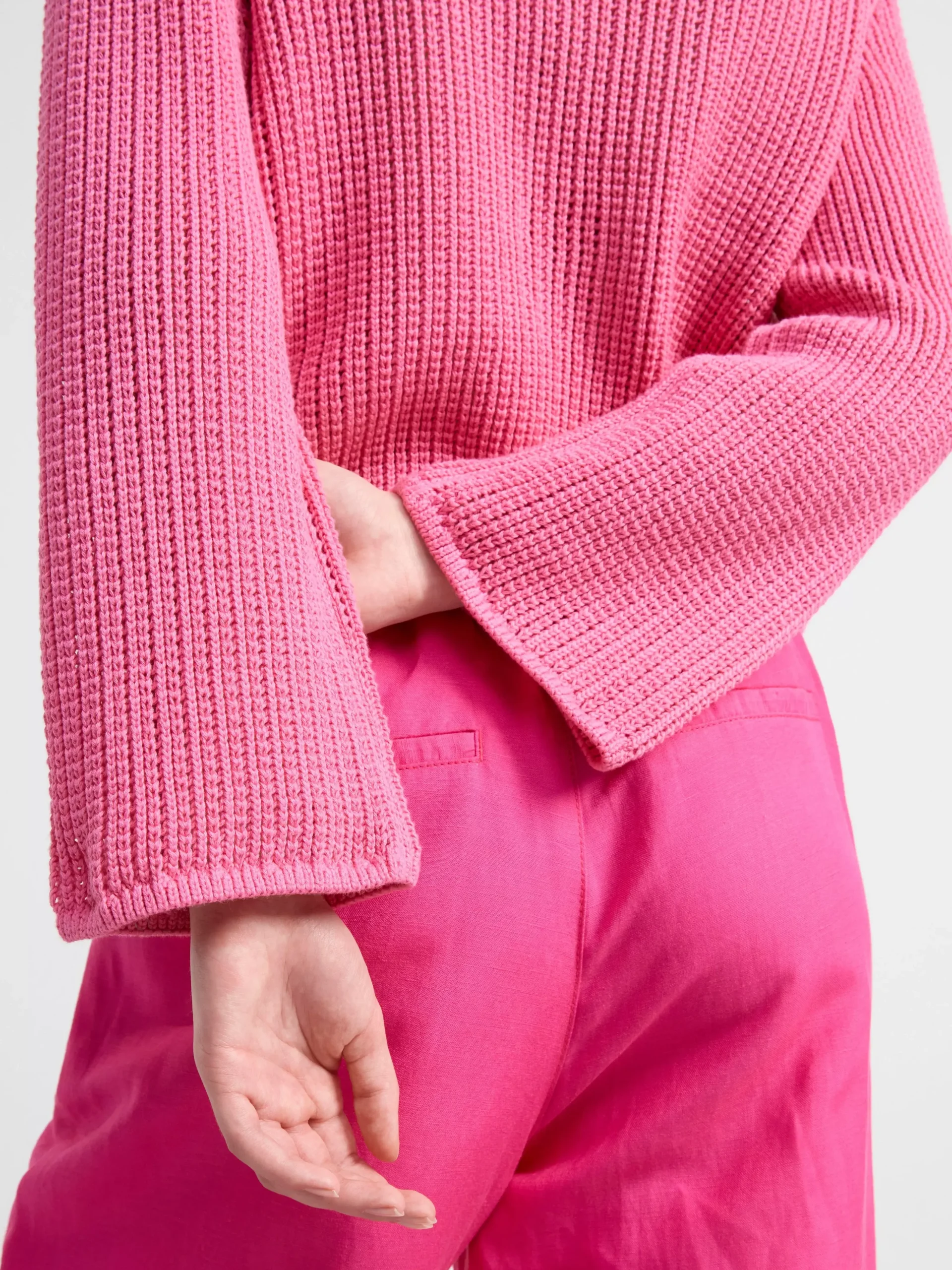 Tröjor & Cardigans>Lindex Stickad Bomullstroja Pink