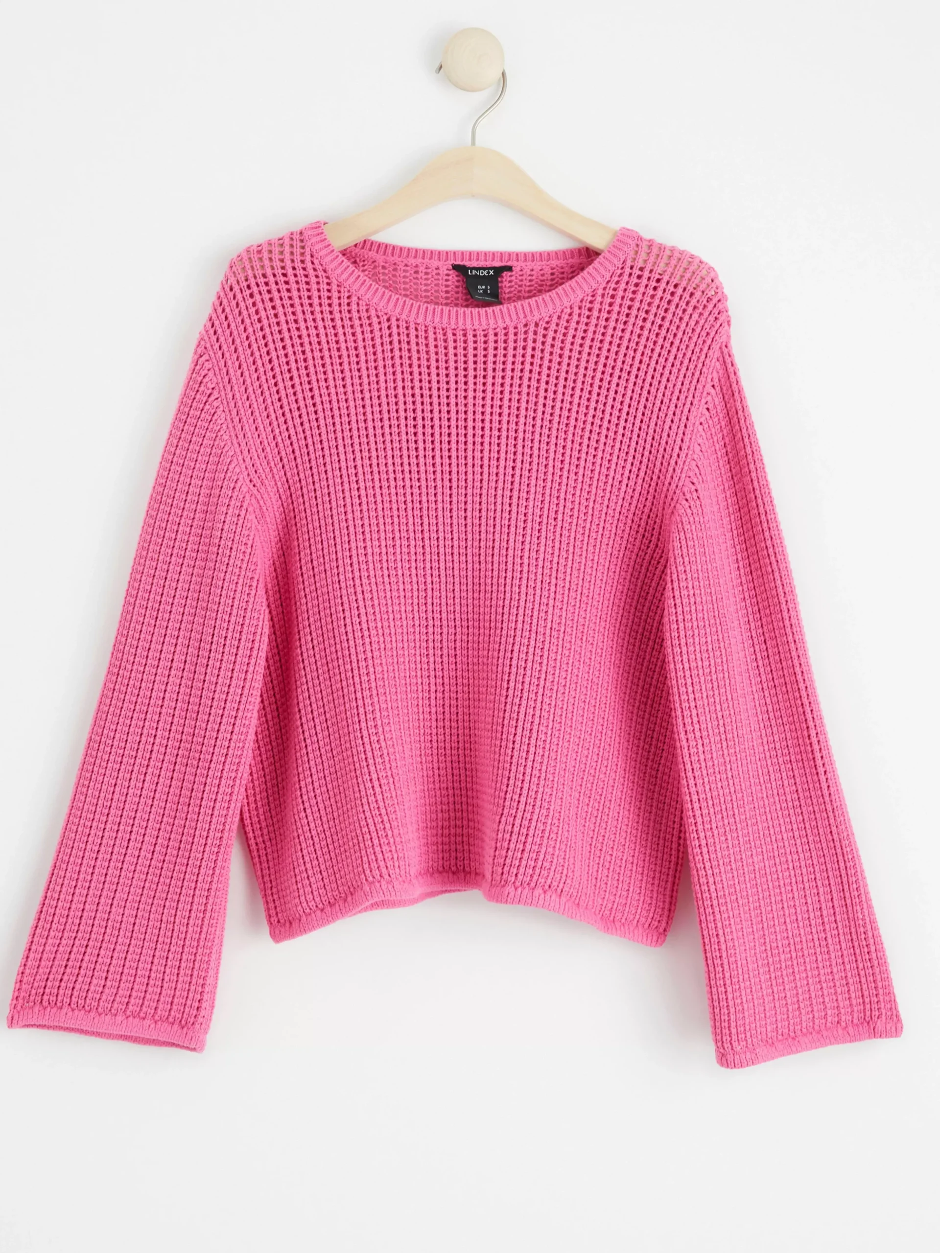 Tröjor & Cardigans>Lindex Stickad Bomullstroja Pink