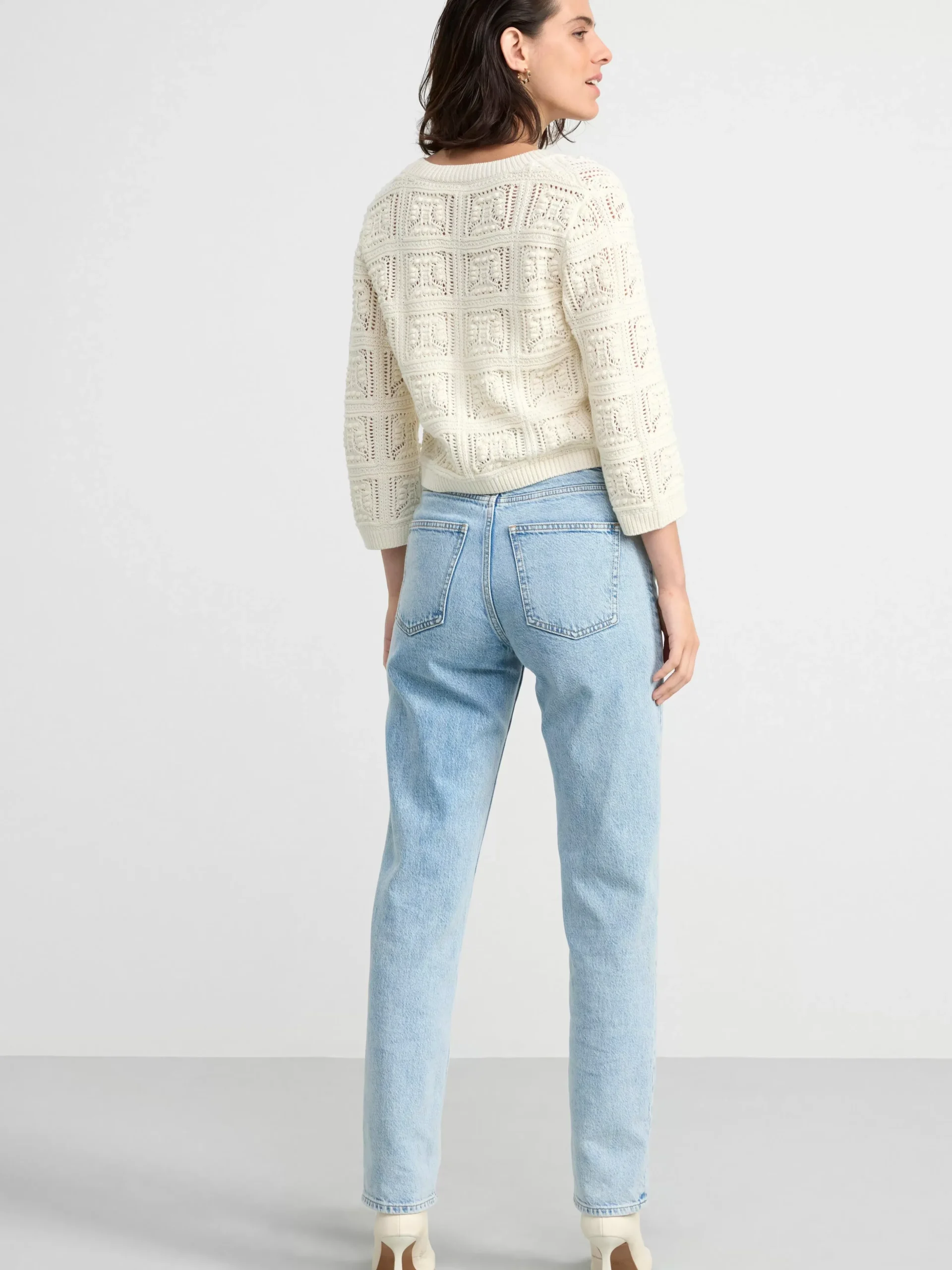 Tröjor & Cardigans>Lindex Stickad Cardigan Light Beige