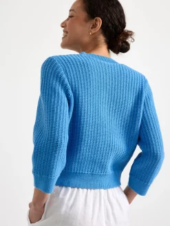 Tröjor & Cardigans>Lindex Stickad Cardigan Light Dusty Blue