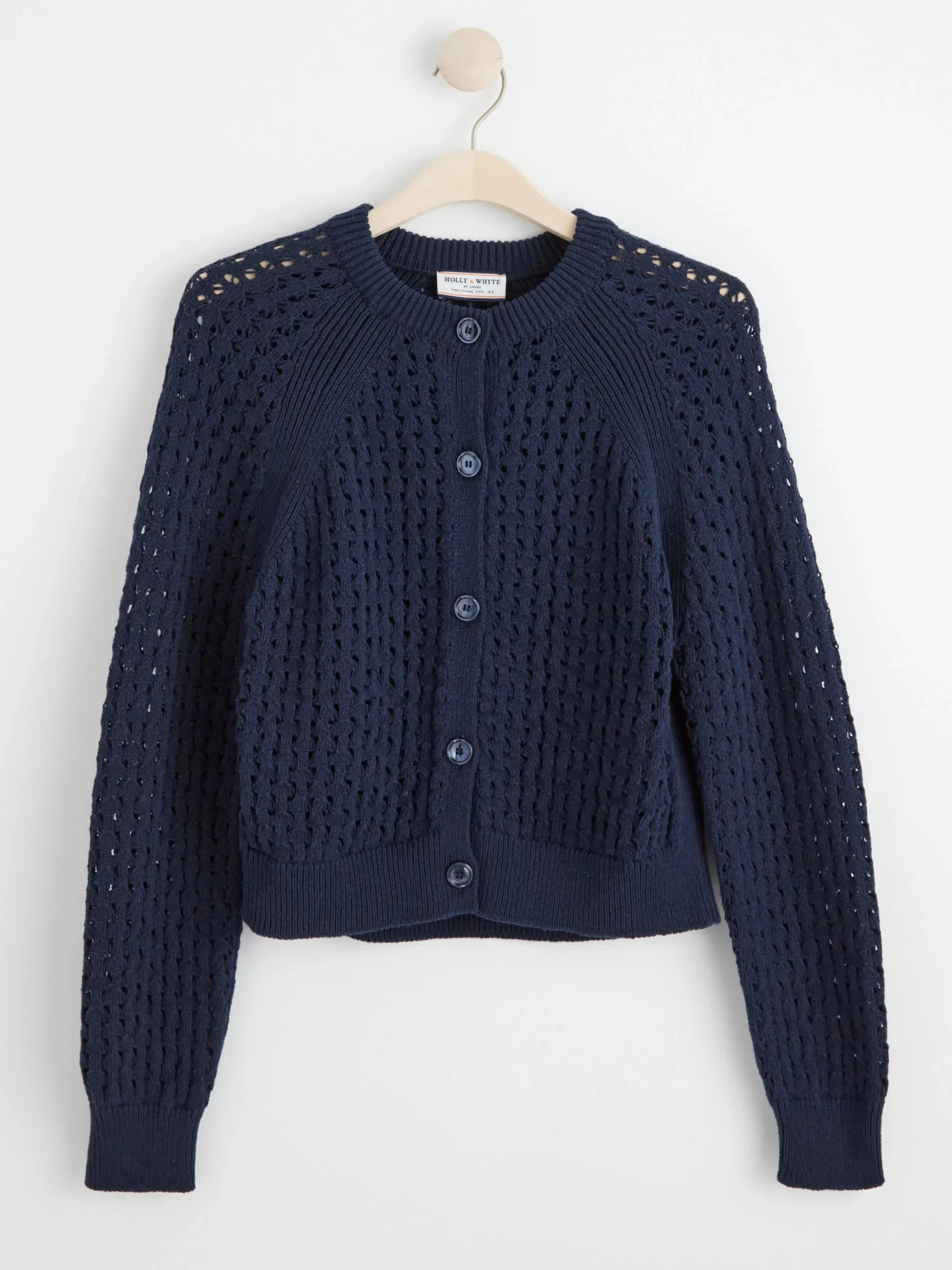 Tröjor & Cardigans>Lindex Stickad Cardigan Navy