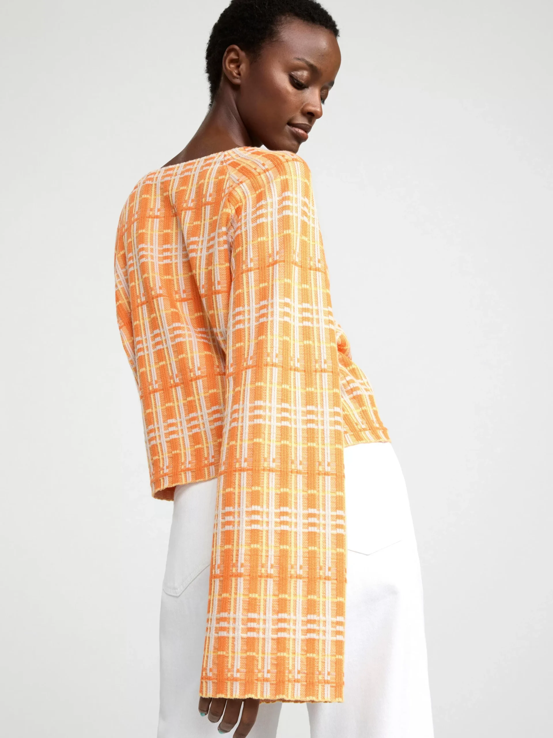 Tröjor & Cardigans>Lindex Stickad Cardigan Light Orange