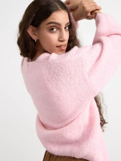 Tröjor & Cardigans>Lindex Stickad Cardigan Pink