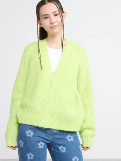 Tröjor & Cardigans>Lindex Stickad Cardigan Yellow