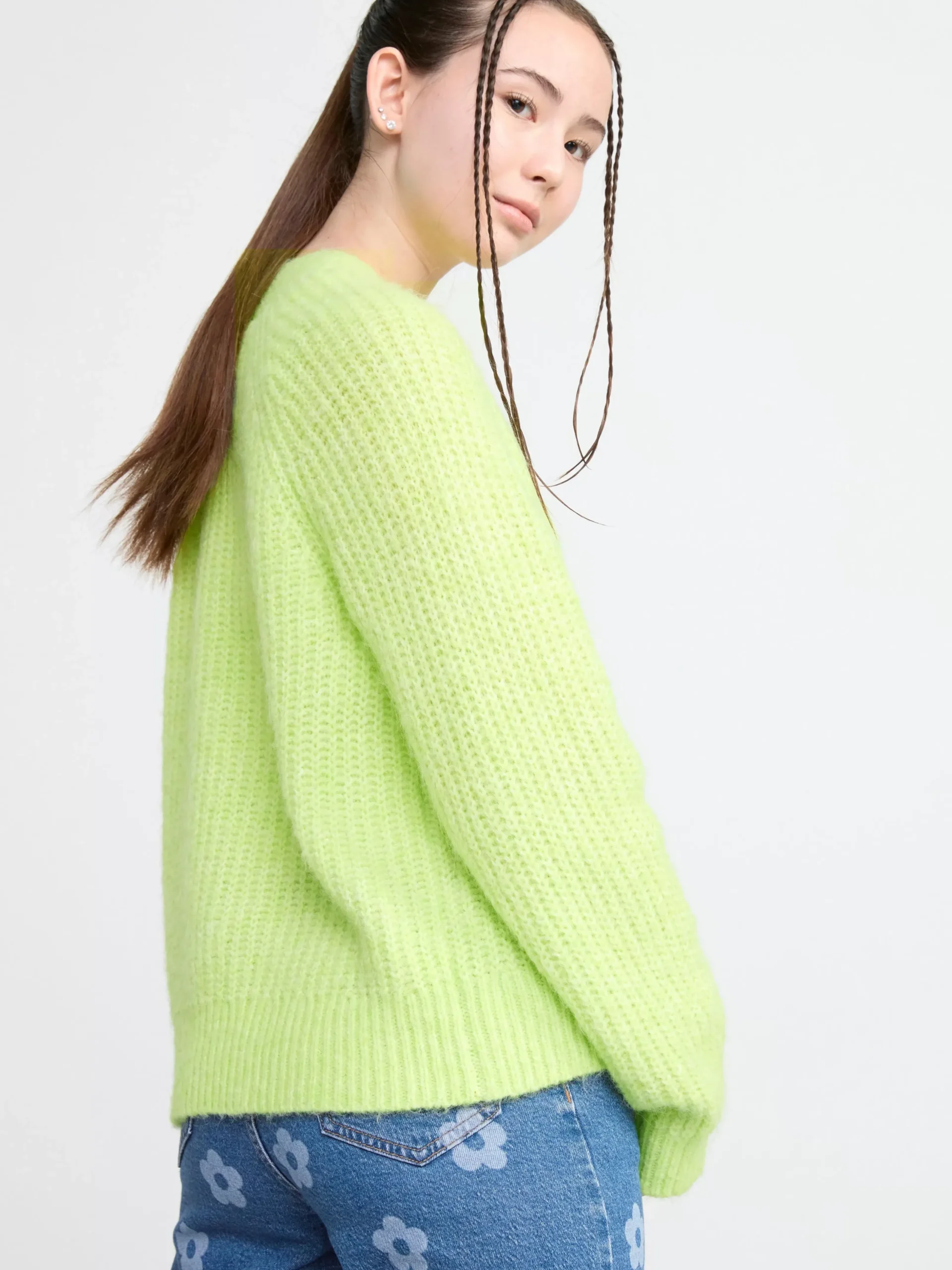 Tröjor & Cardigans>Lindex Stickad Cardigan Yellow