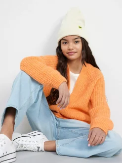 Tröjor & Cardigans>Lindex Stickad Cardigan Light Orange