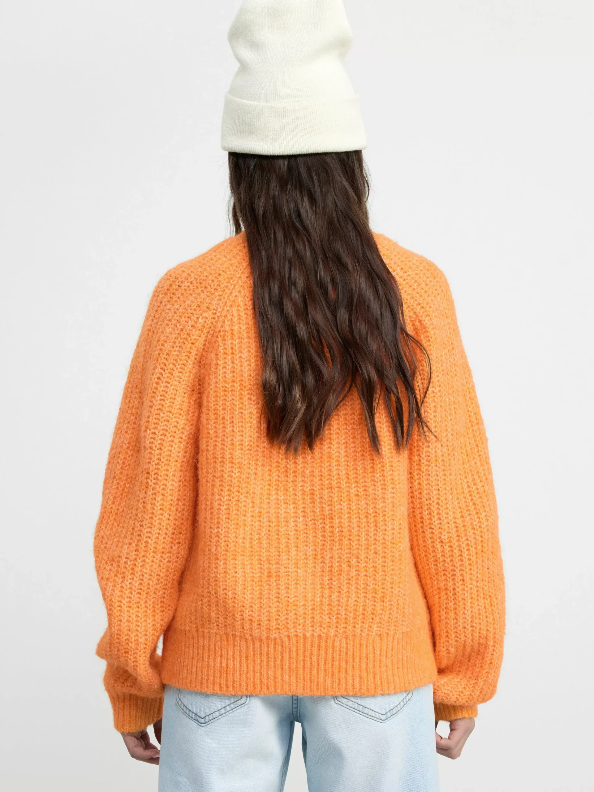 Tröjor & Cardigans>Lindex Stickad Cardigan Light Orange