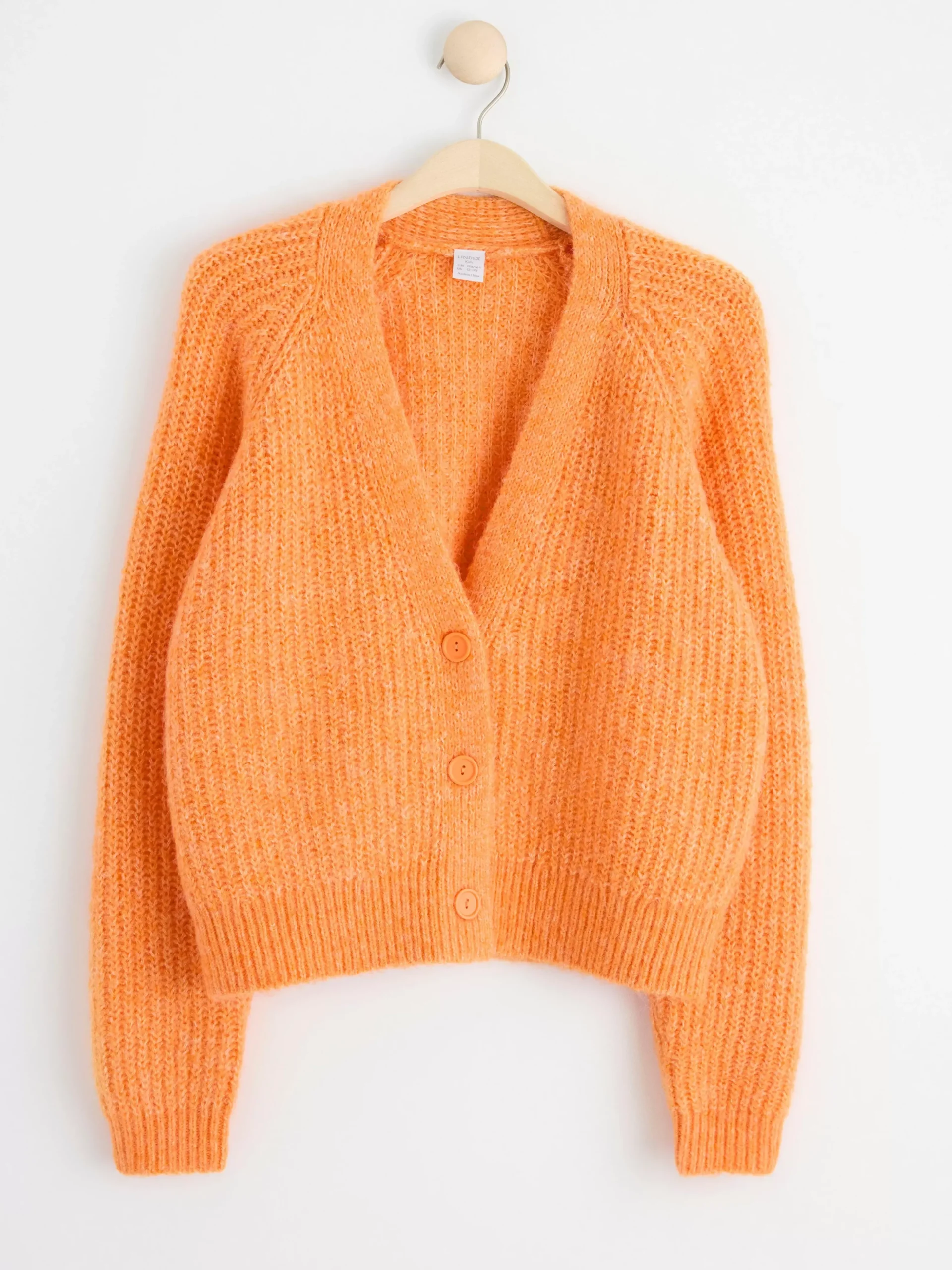 Tröjor & Cardigans>Lindex Stickad Cardigan Light Orange