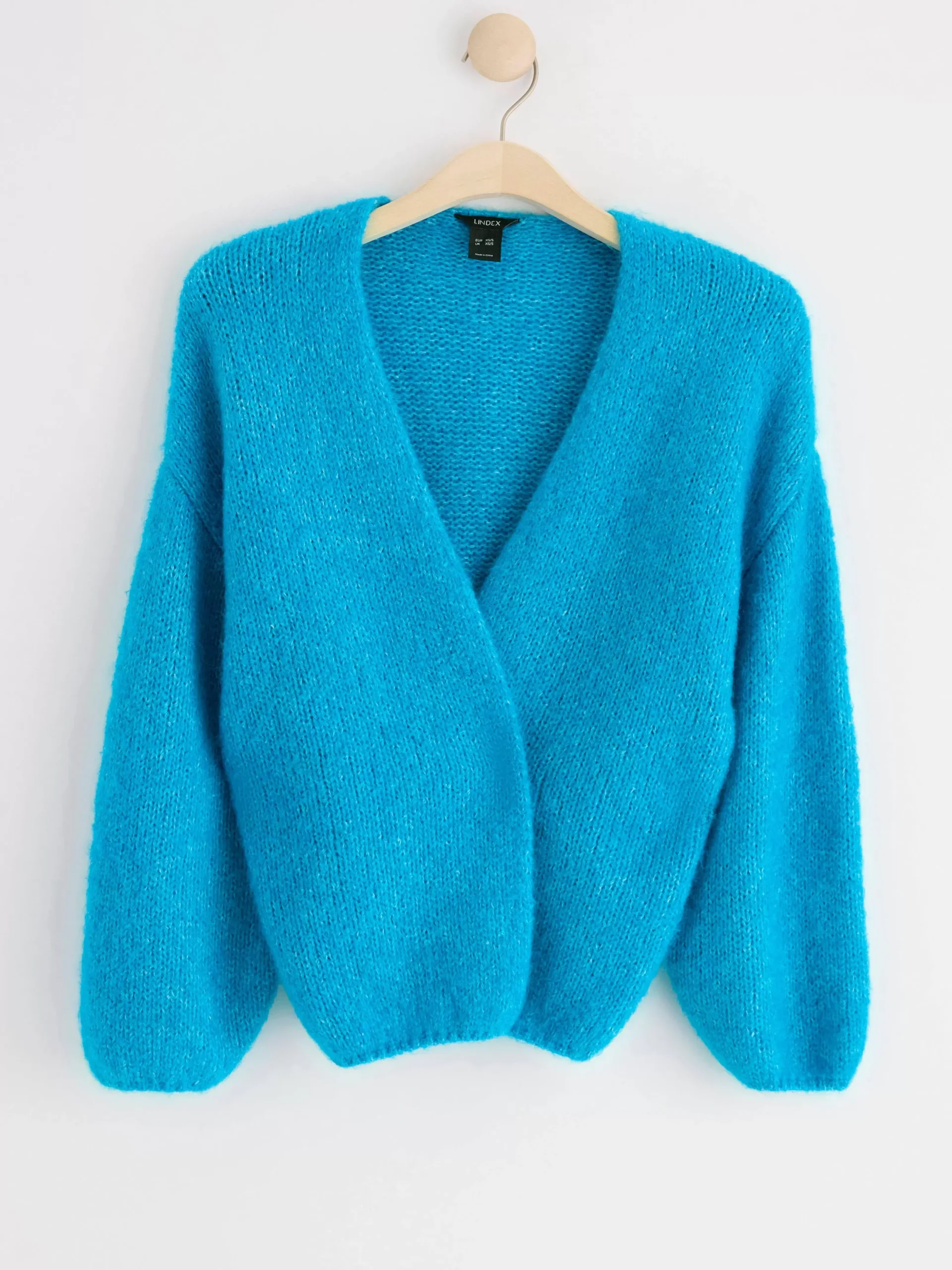 Tröjor & Cardigans>Lindex Stickad Cardigan Turqoise