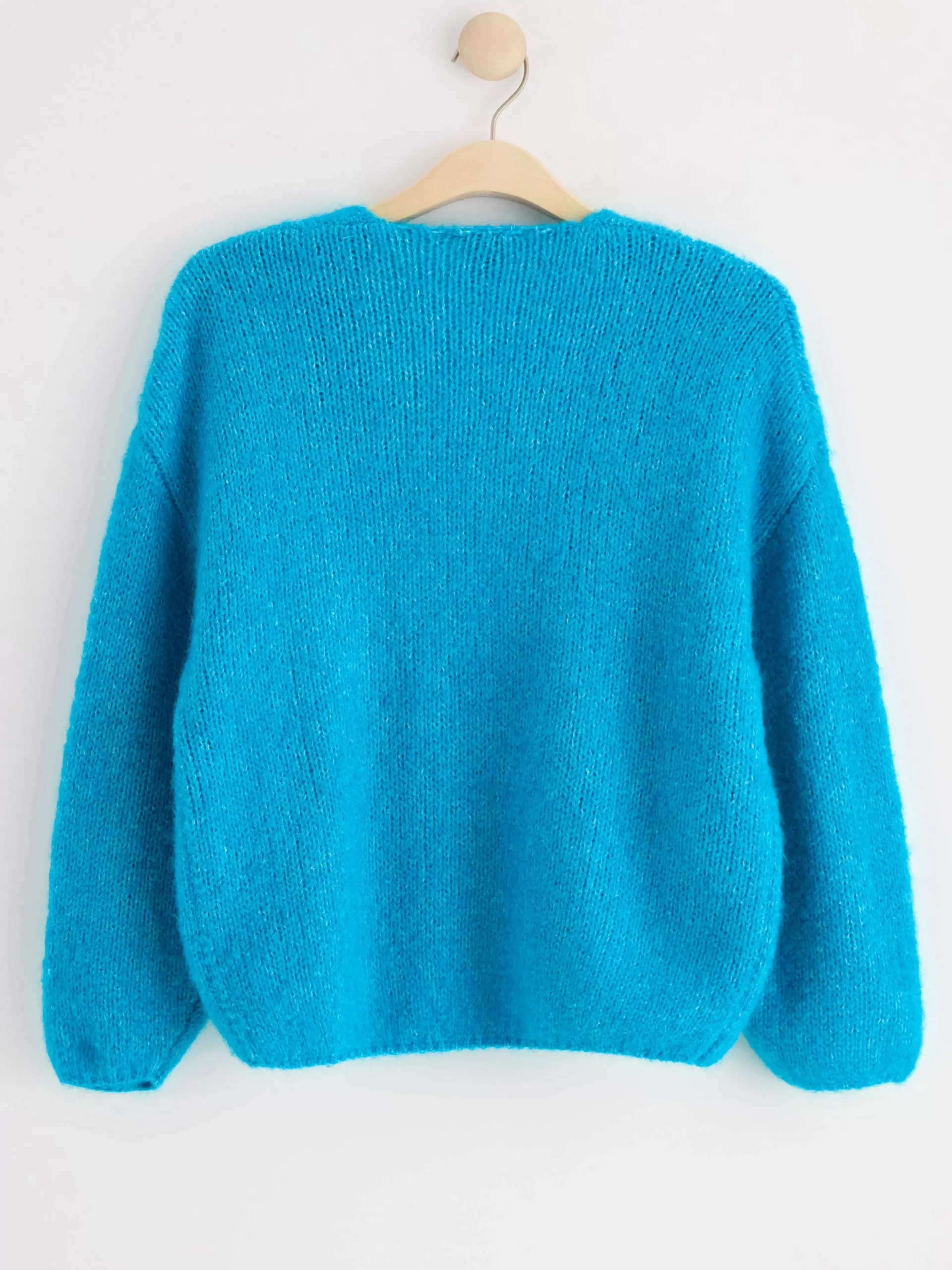 Tröjor & Cardigans>Lindex Stickad Cardigan Turqoise