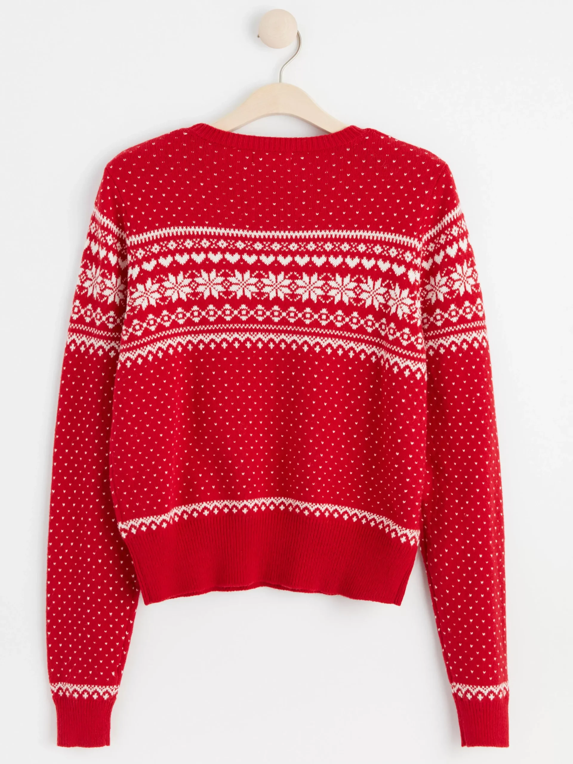 Tröjor & Cardigans>Lindex Stickad Fair Isle-Troja Red