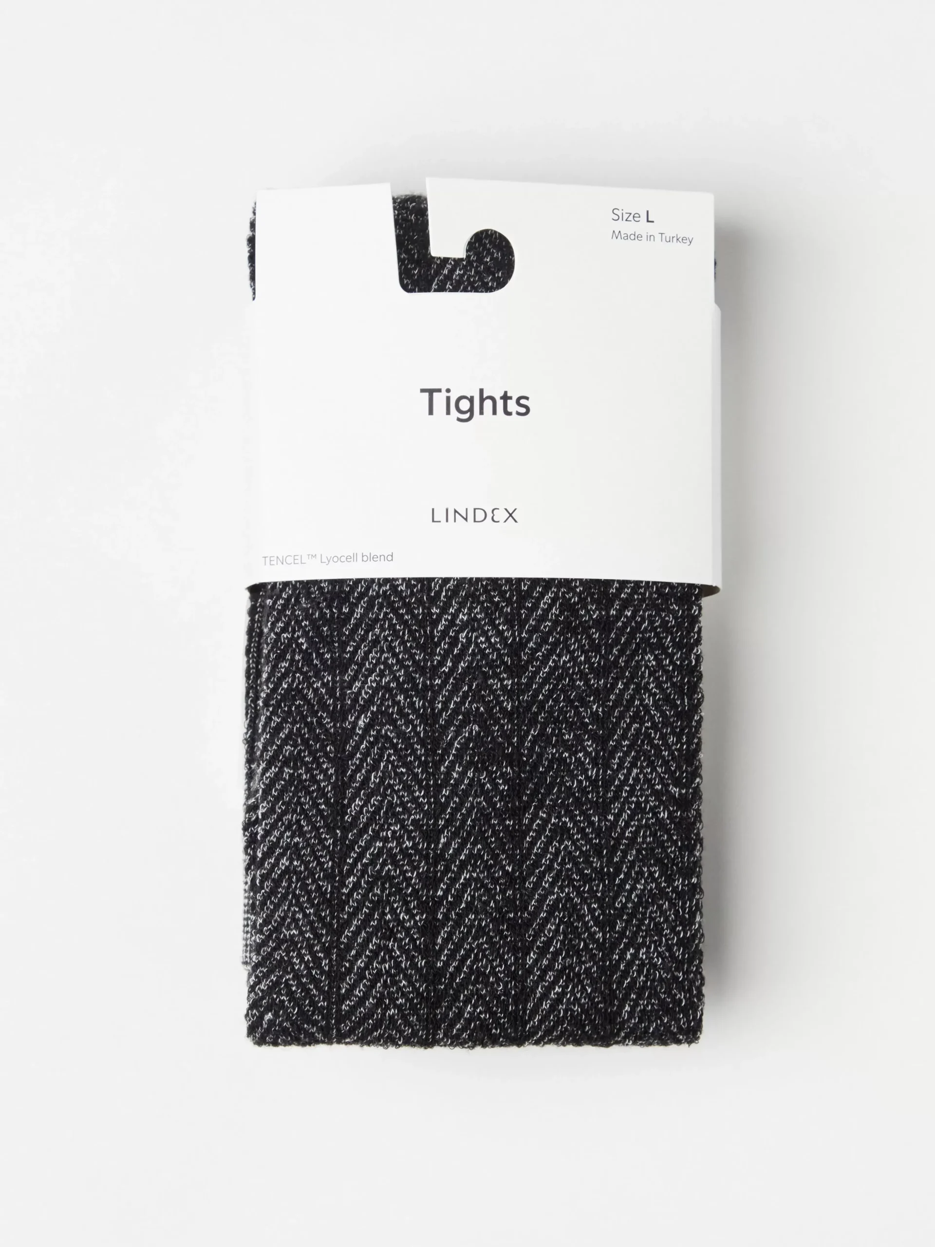 Strumpbyxor & Leggings>Lindex Stickad Fiskbensmonstrad Strumpbyxa Black