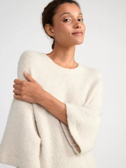 Klänningar>Lindex Stickad Klanning Med Kort Arm Light Beige