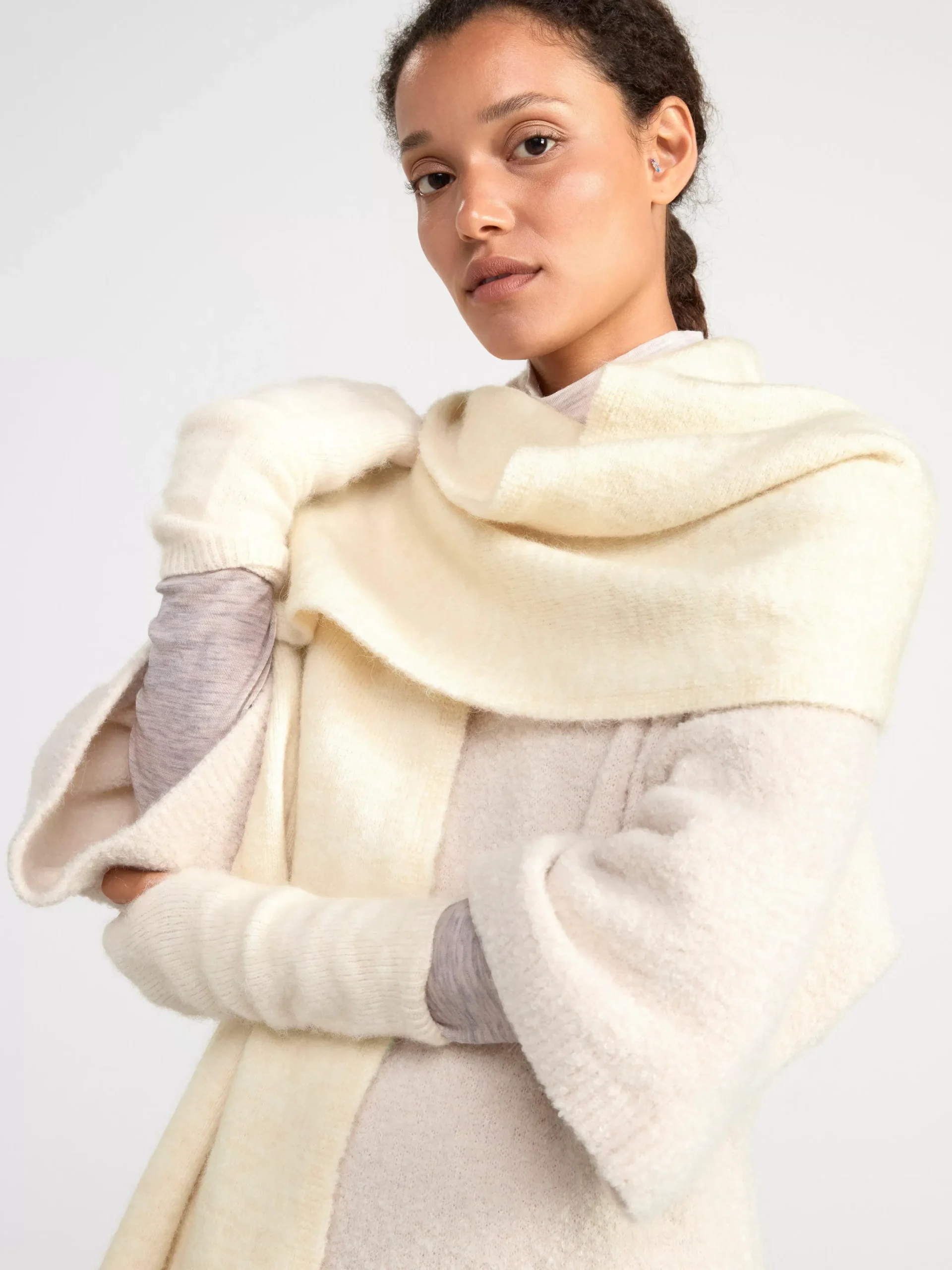 Klänningar>Lindex Stickad Klanning Med Kort Arm Light Beige