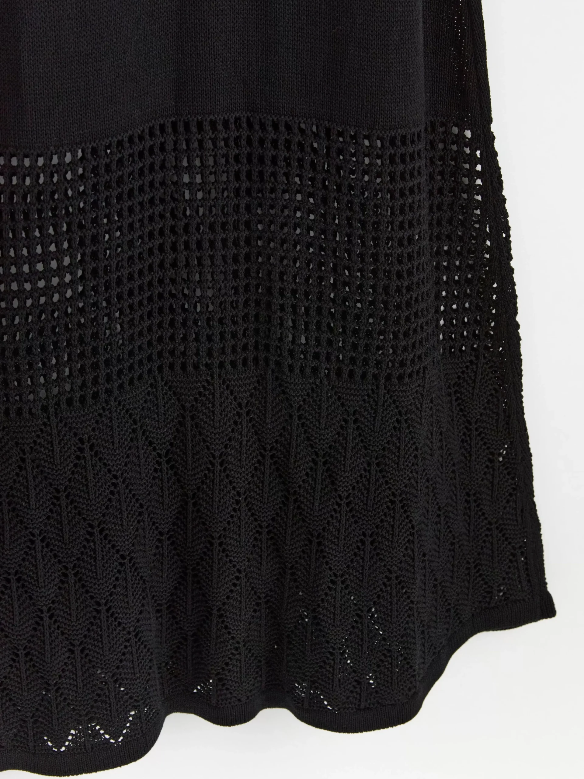 Klänningar>Lindex Stickad Midiklanning Utan Arm Black