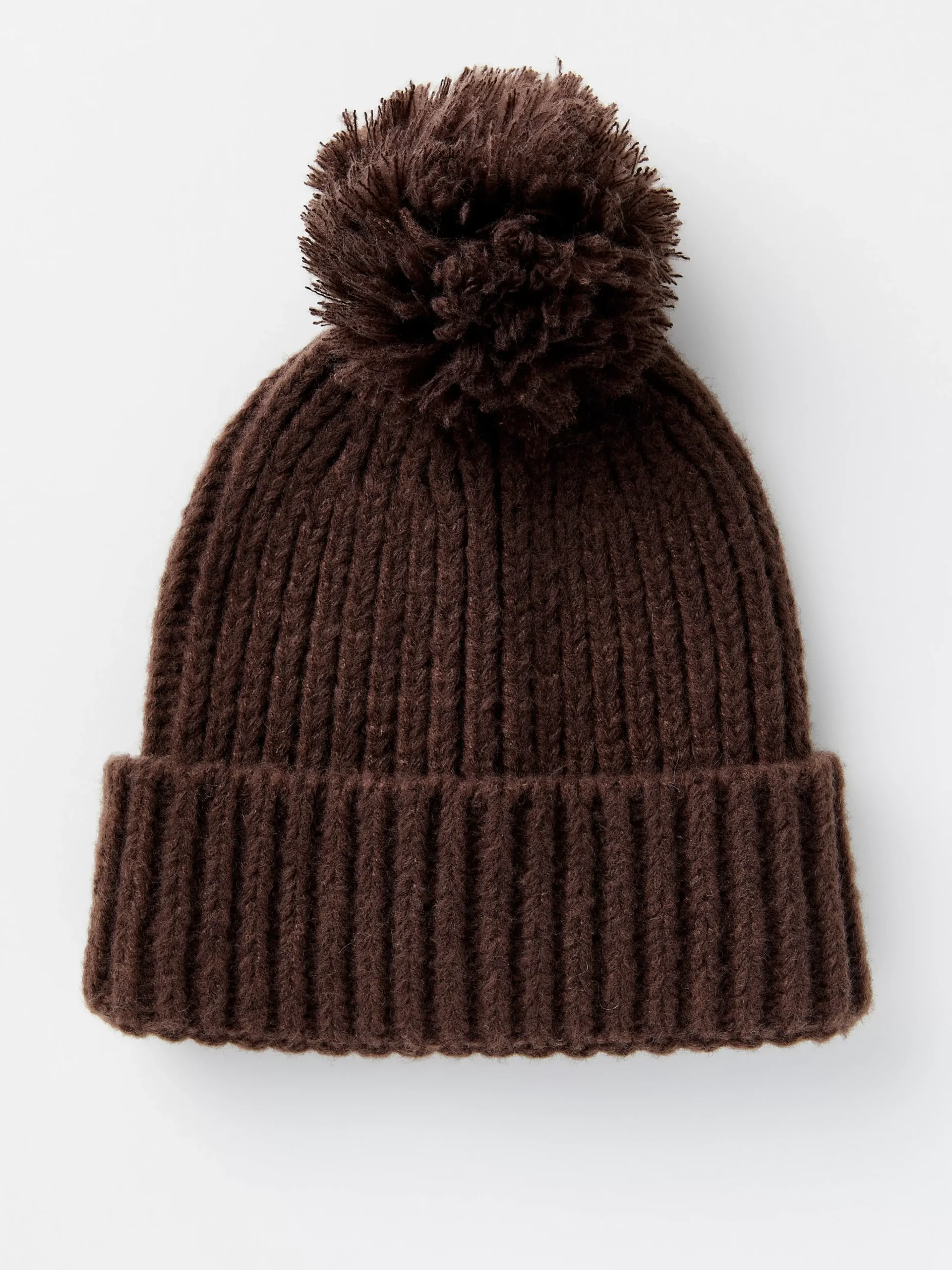 Accessoarer>Lindex Stickad Mossa Med Tofs Dark Dusty Brown