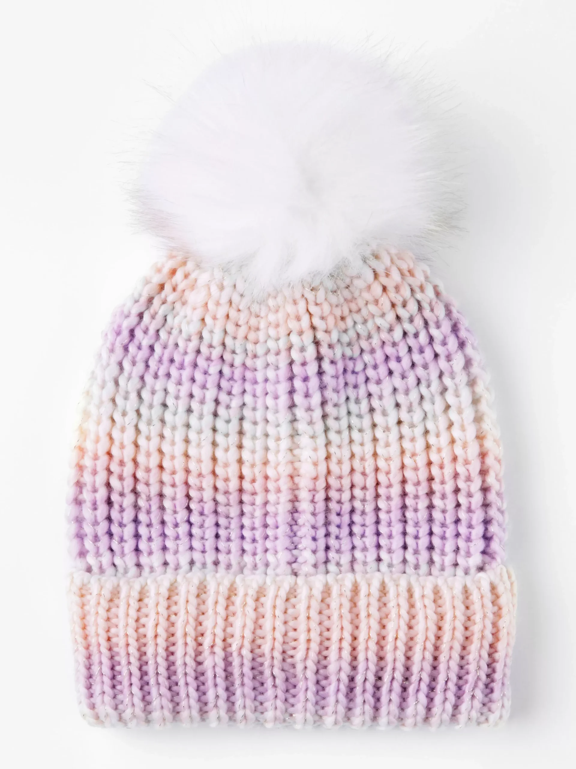 Accessoarer>Lindex Stickad Mossa Med Tofs Light Dusty Pink