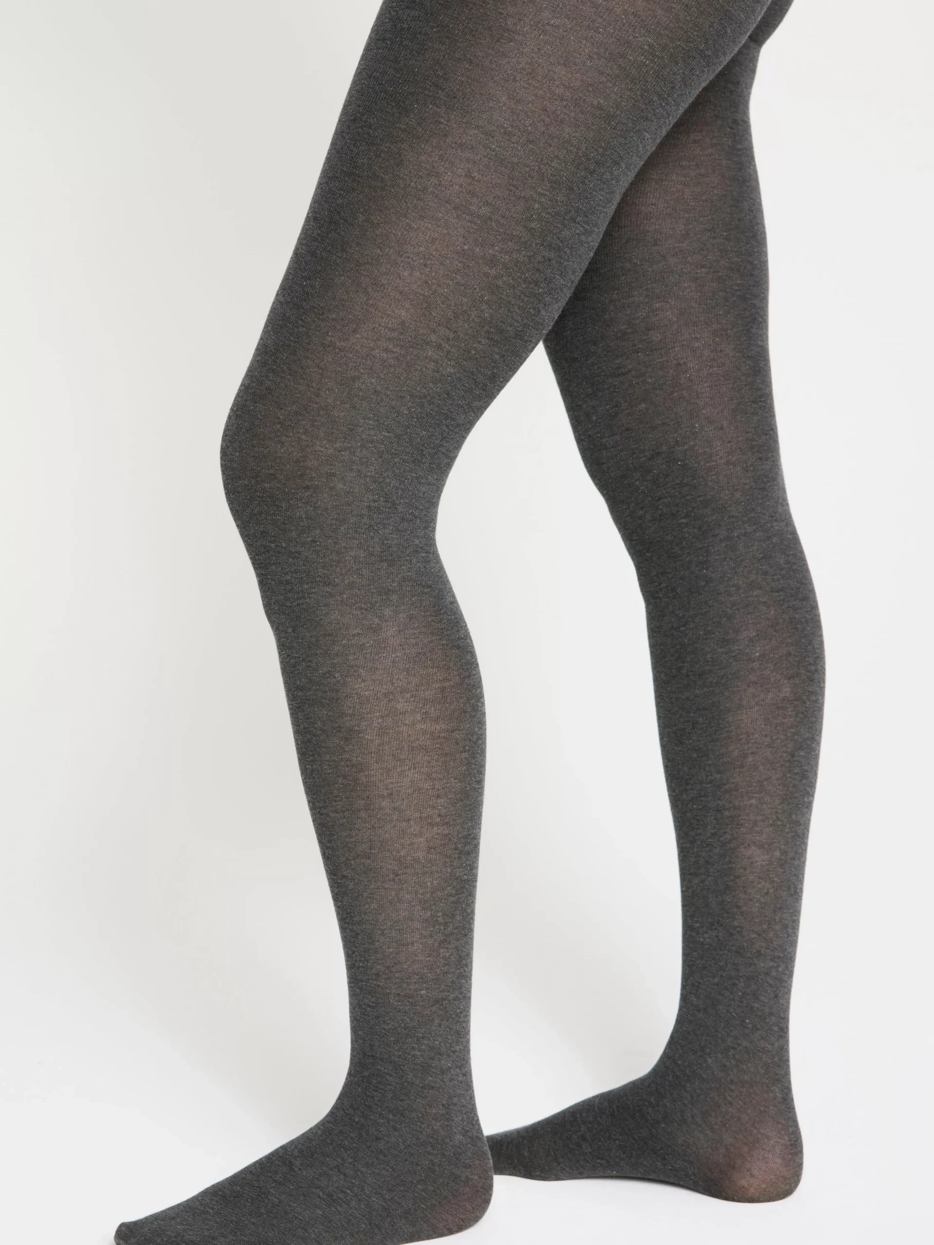 Strumpbyxor & Leggings>Lindex Stickad Strumpbyxa I Bomullsblandning Stone Grey Melange
