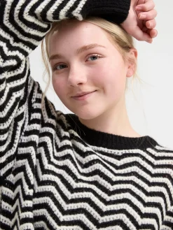 Tröjor & Cardigans>Lindex Stickad Troja Black