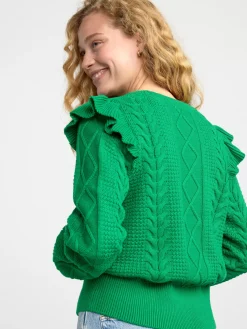 Tröjor & Cardigans>Lindex Stickad Troja Green