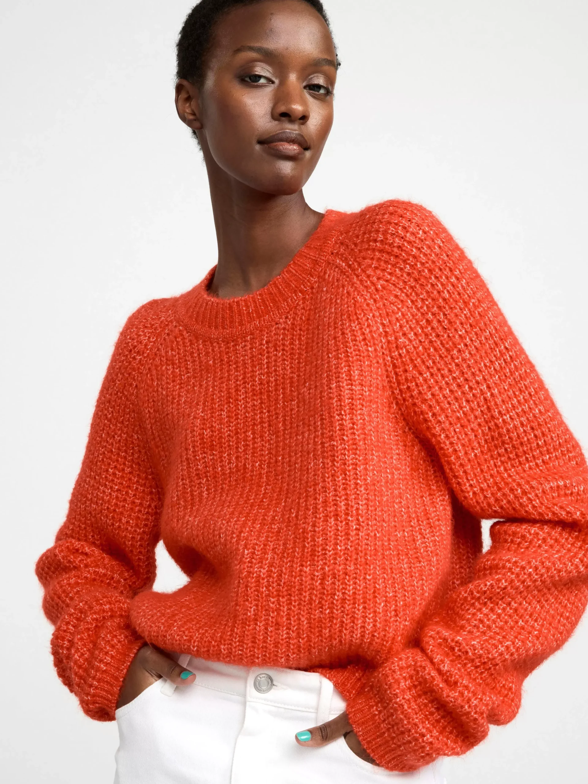 Tröjor & Cardigans>Lindex Stickad Troja Orange