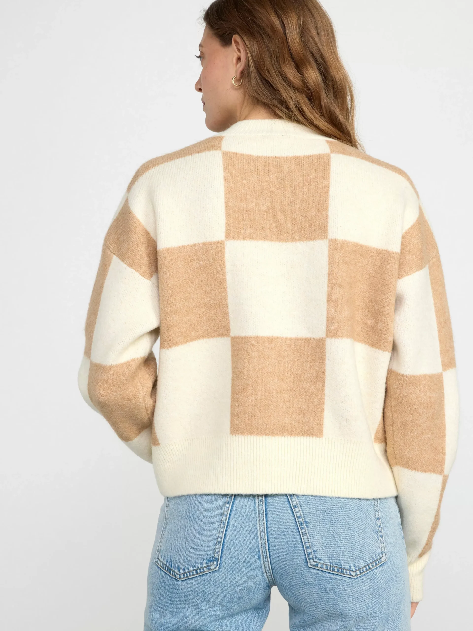 Tröjor & Cardigans>Lindex Stickad Troja Light Beige Melange