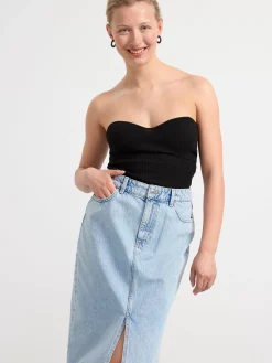 Toppar & T-Shirts>Lindex Stickad Tubtopp Black