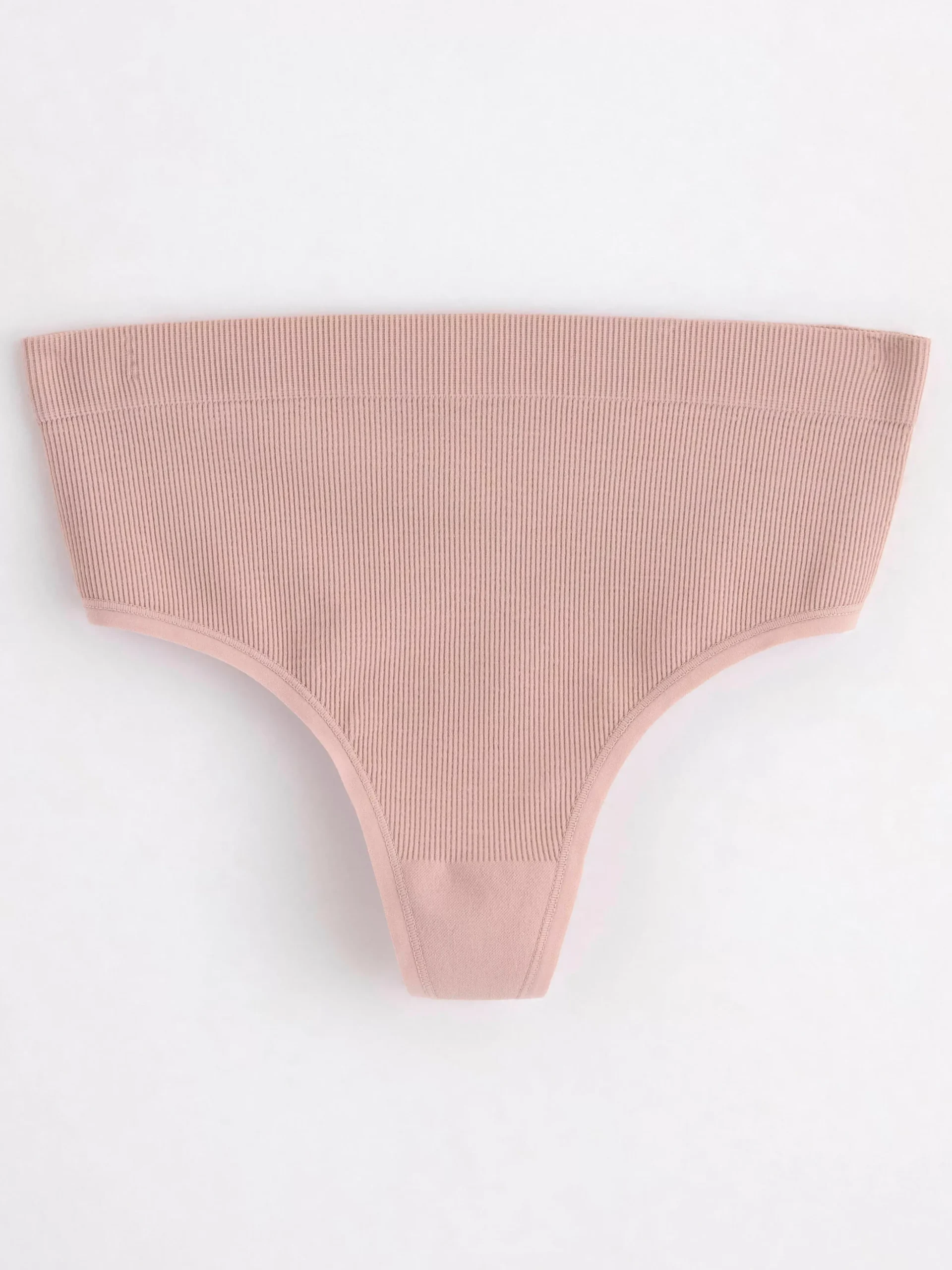Trosor>Lindex Stringtrosa Hog Ribbad Light Dusty Pink