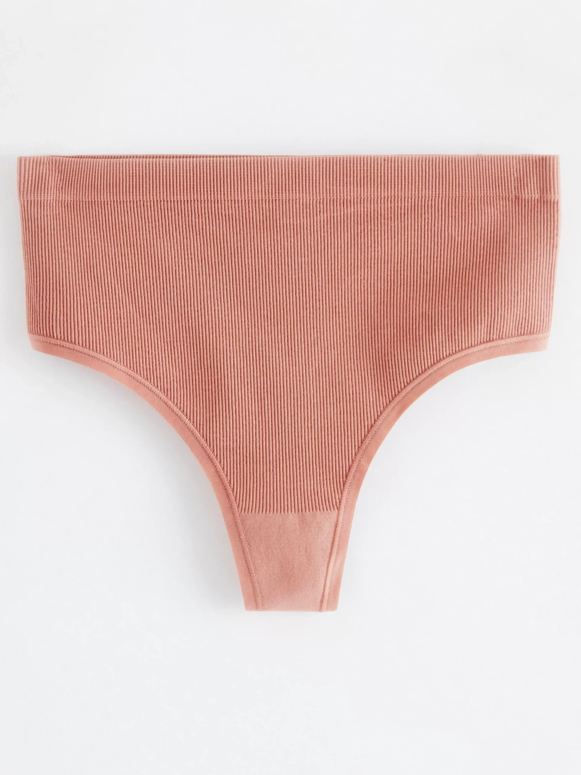 Trosor>Lindex Stringtrosa Hog Ribbad Dusty Pink