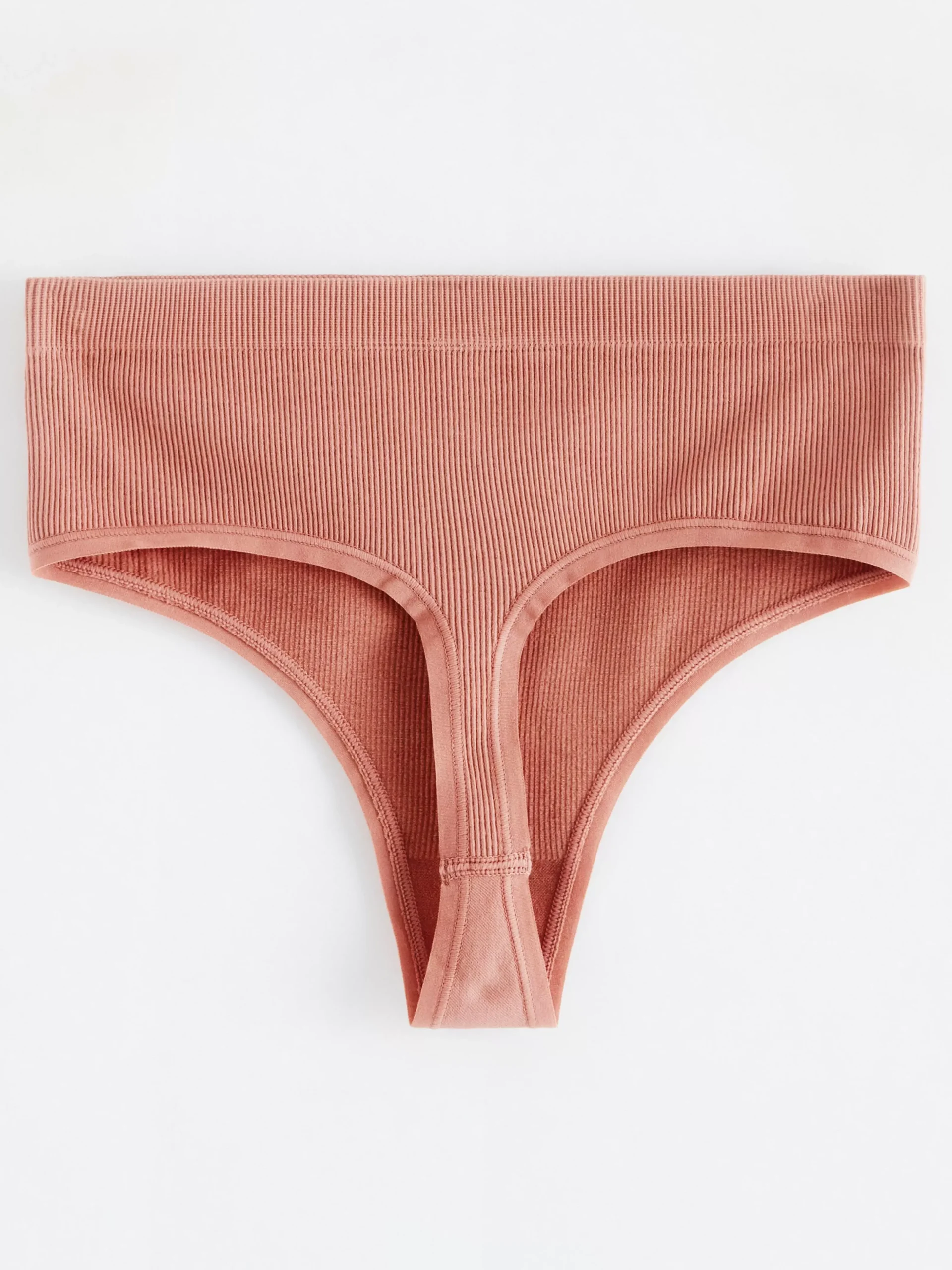 Trosor>Lindex Stringtrosa Hog Ribbad Dusty Pink