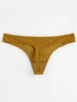 Trosor>Lindex Stringtrosa Low Dark Dusty Yellow