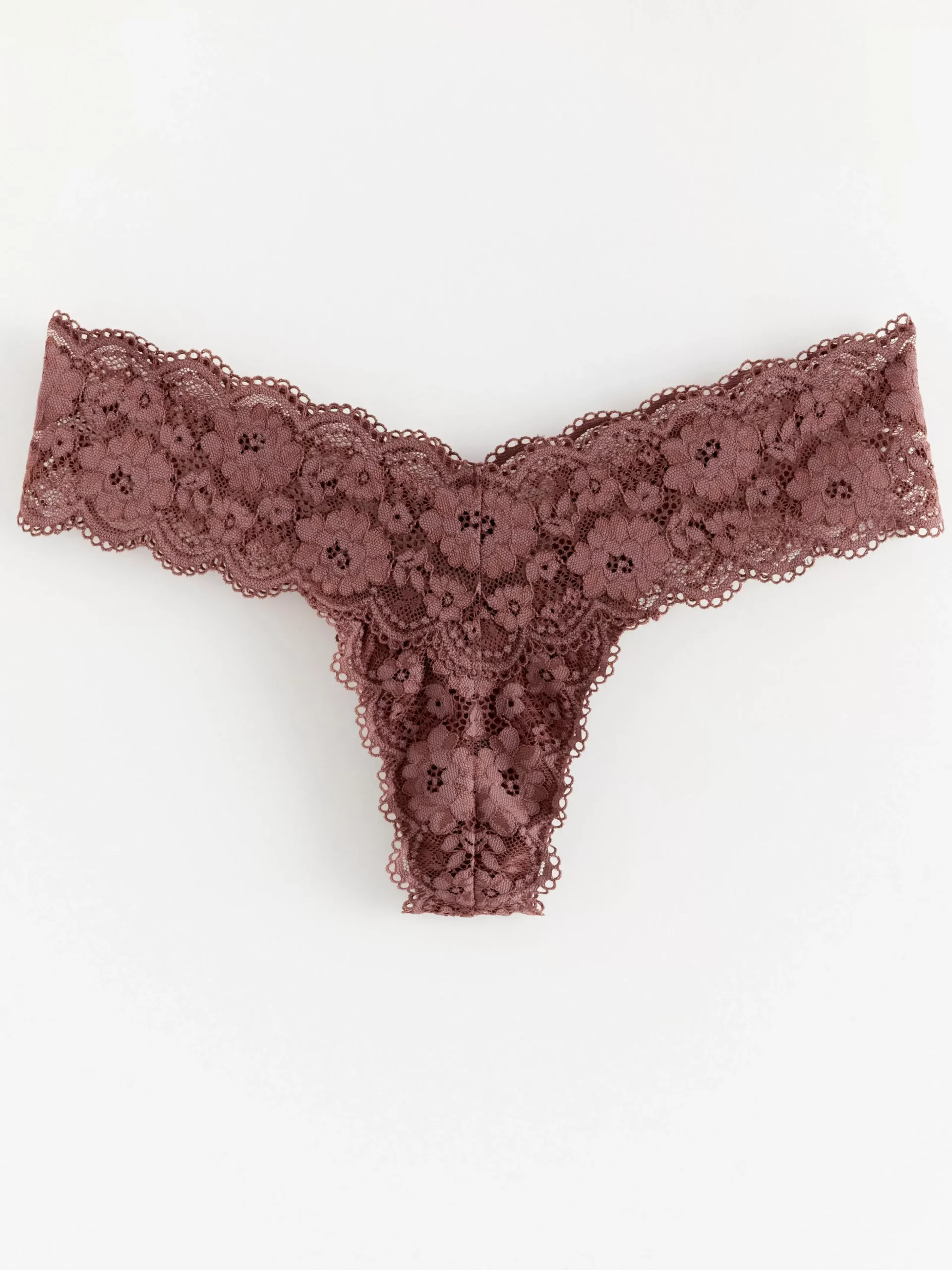Trosor>Lindex Stringtrosa Low Med Spets Dusty Brown