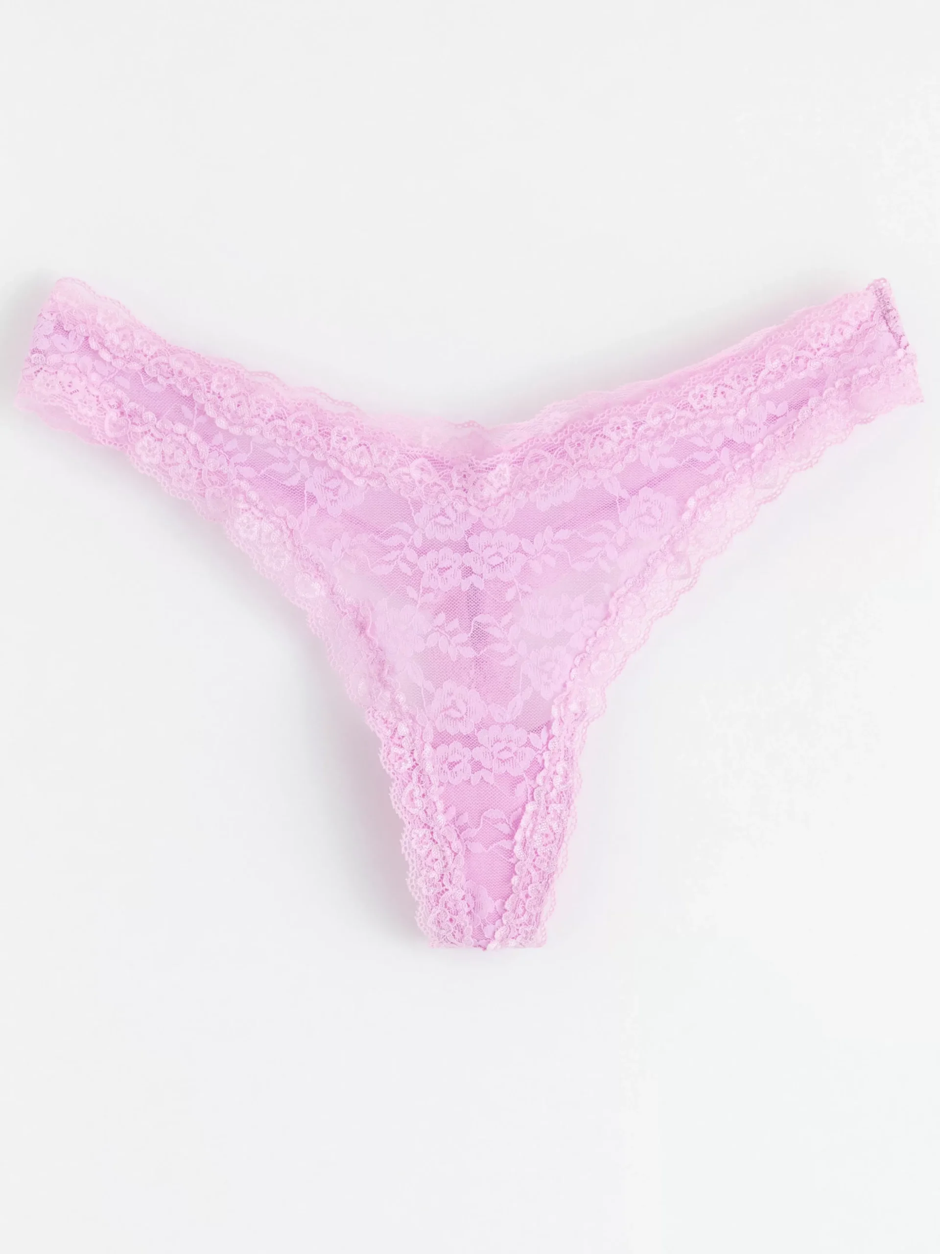 Trosor>Lindex Stringtrosa Low Waist Med Hogt Skuret Ben Och Spets Light Lilac