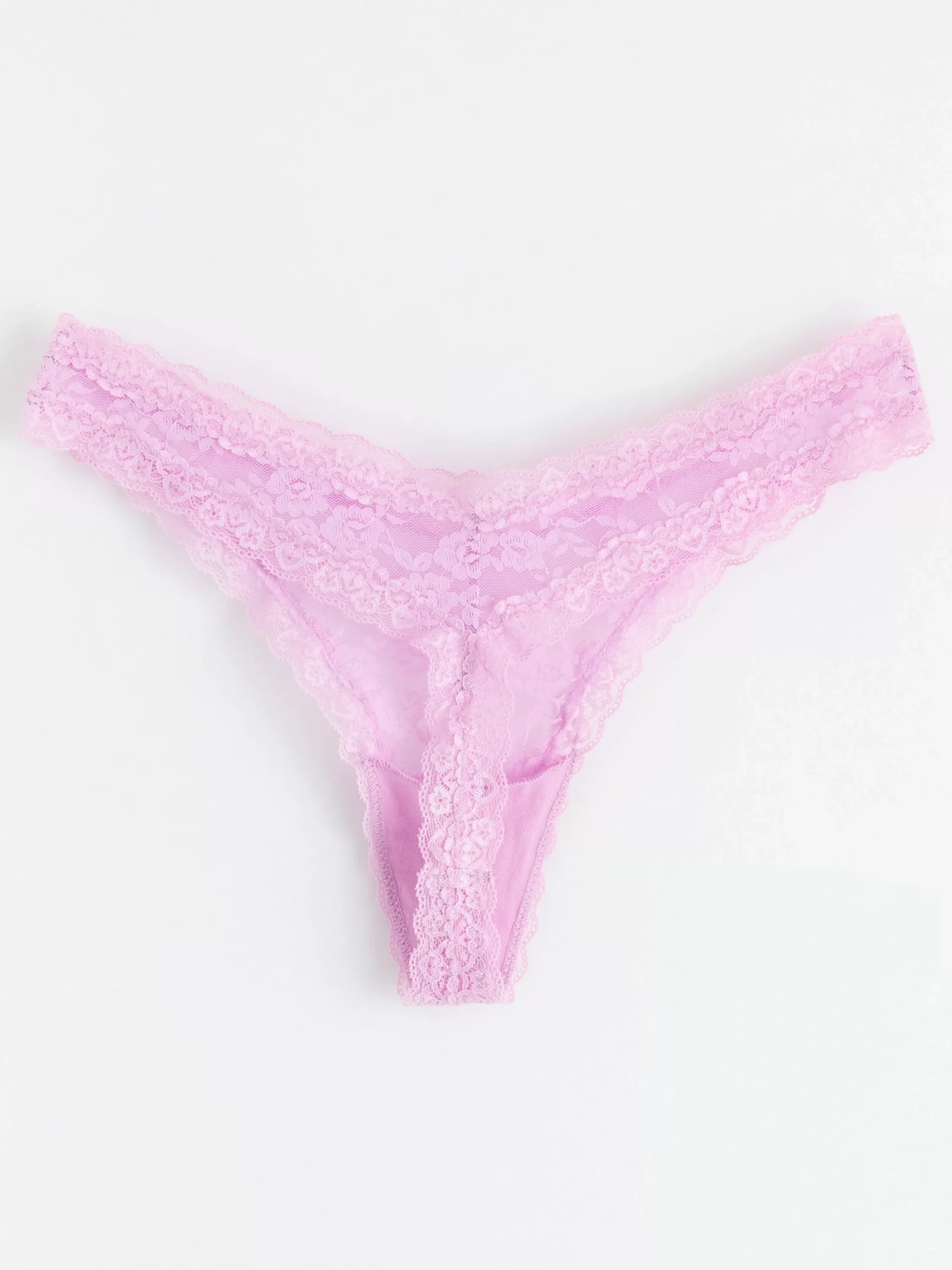 Trosor>Lindex Stringtrosa Low Waist Med Hogt Skuret Ben Och Spets Light Lilac