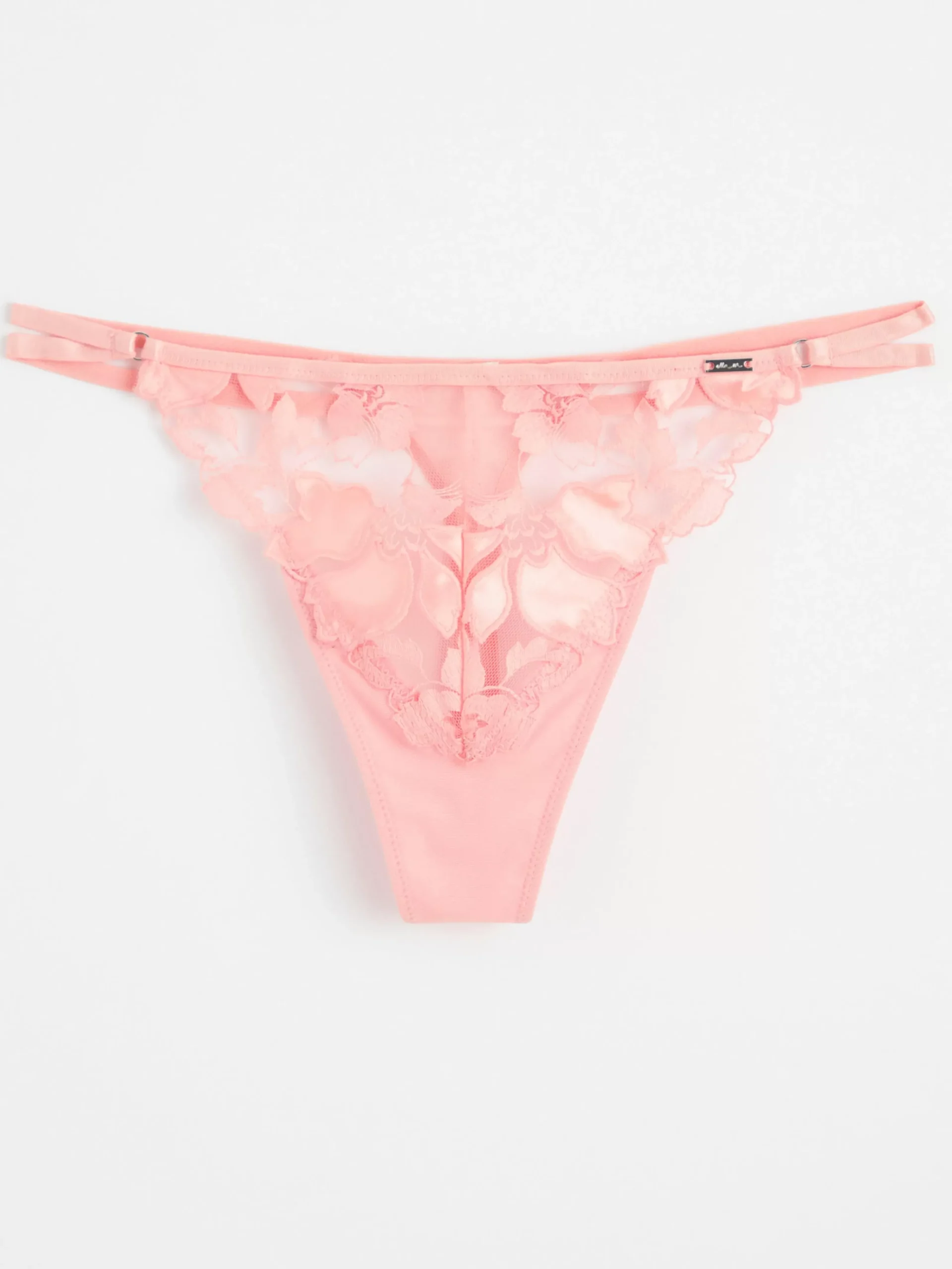 Trosor>Lindex Stringtrosa Low Waist Med Broderad Mesh Light Dusty Coral