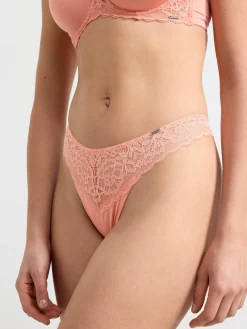Trosor>Lindex Stringtrosa Low Waist Med Spets Light Dusty Coral