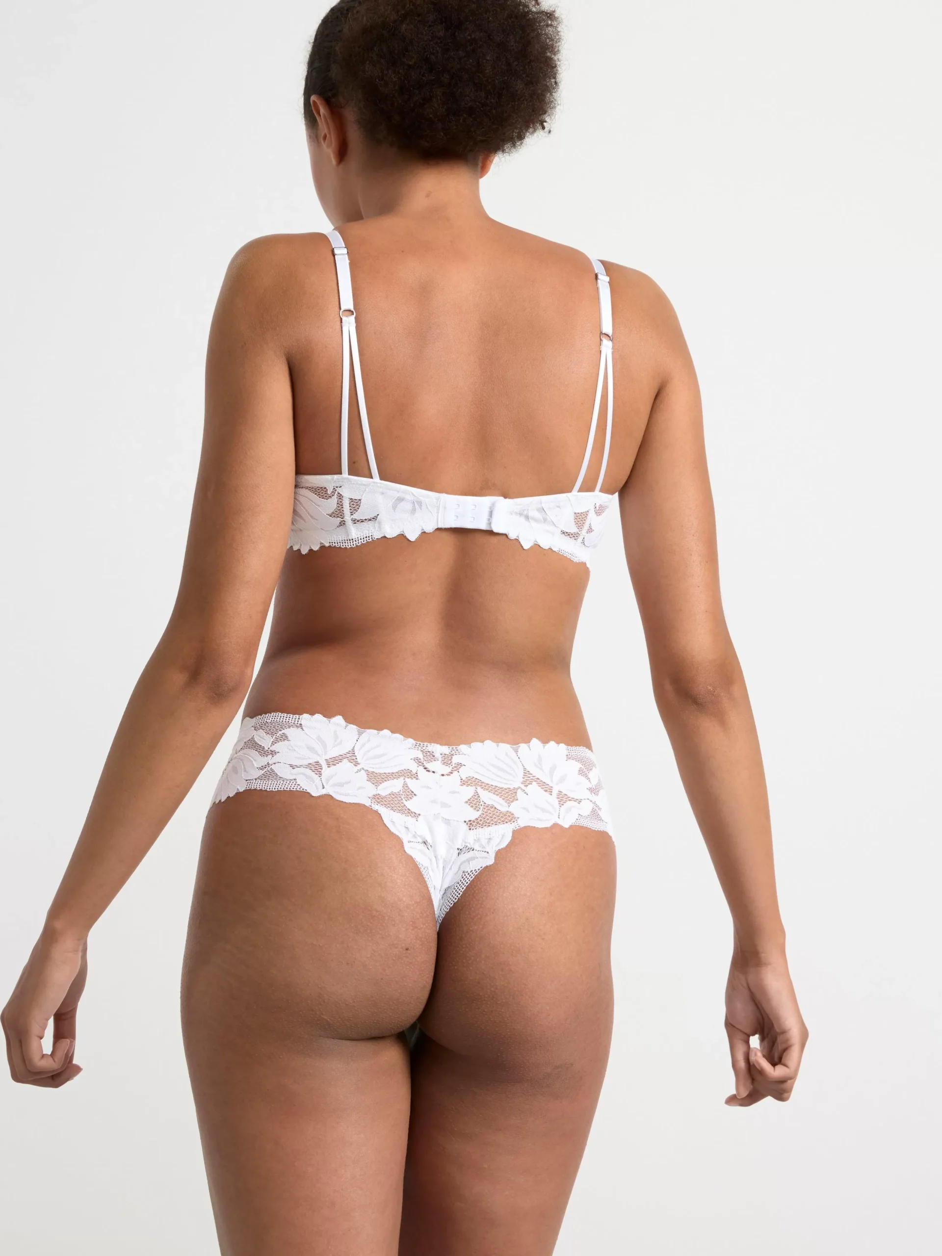 Trosor>Lindex Stringtrosa Med Lag Midja I Mesh Och Spets White