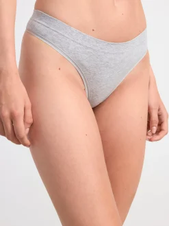 Trosor>Lindex Stringtrosa Regular I Tencel®-Blandning Light Grey Melange