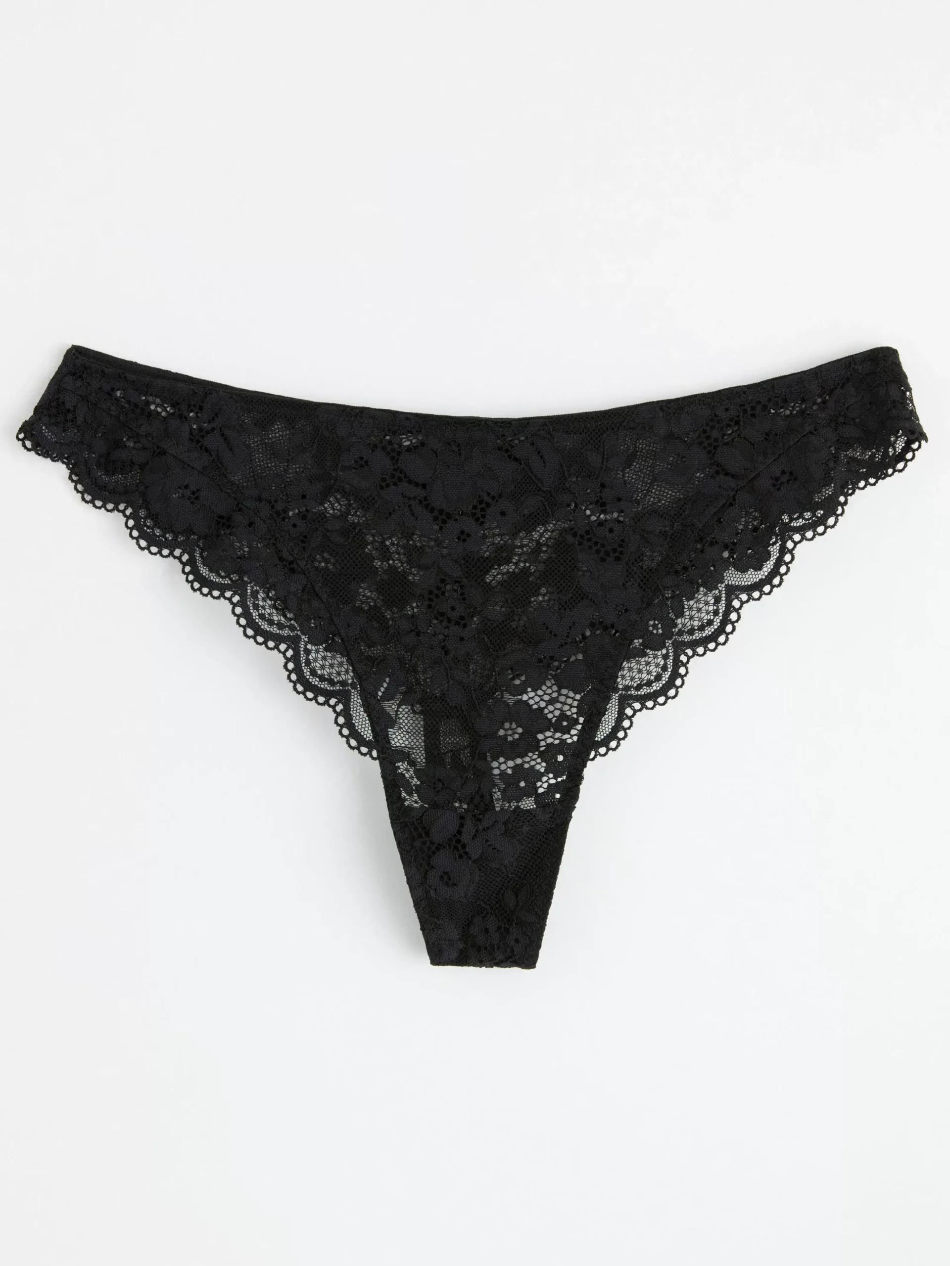 Trosor>Lindex Stringtrosa Regular Waist Med Spets Black