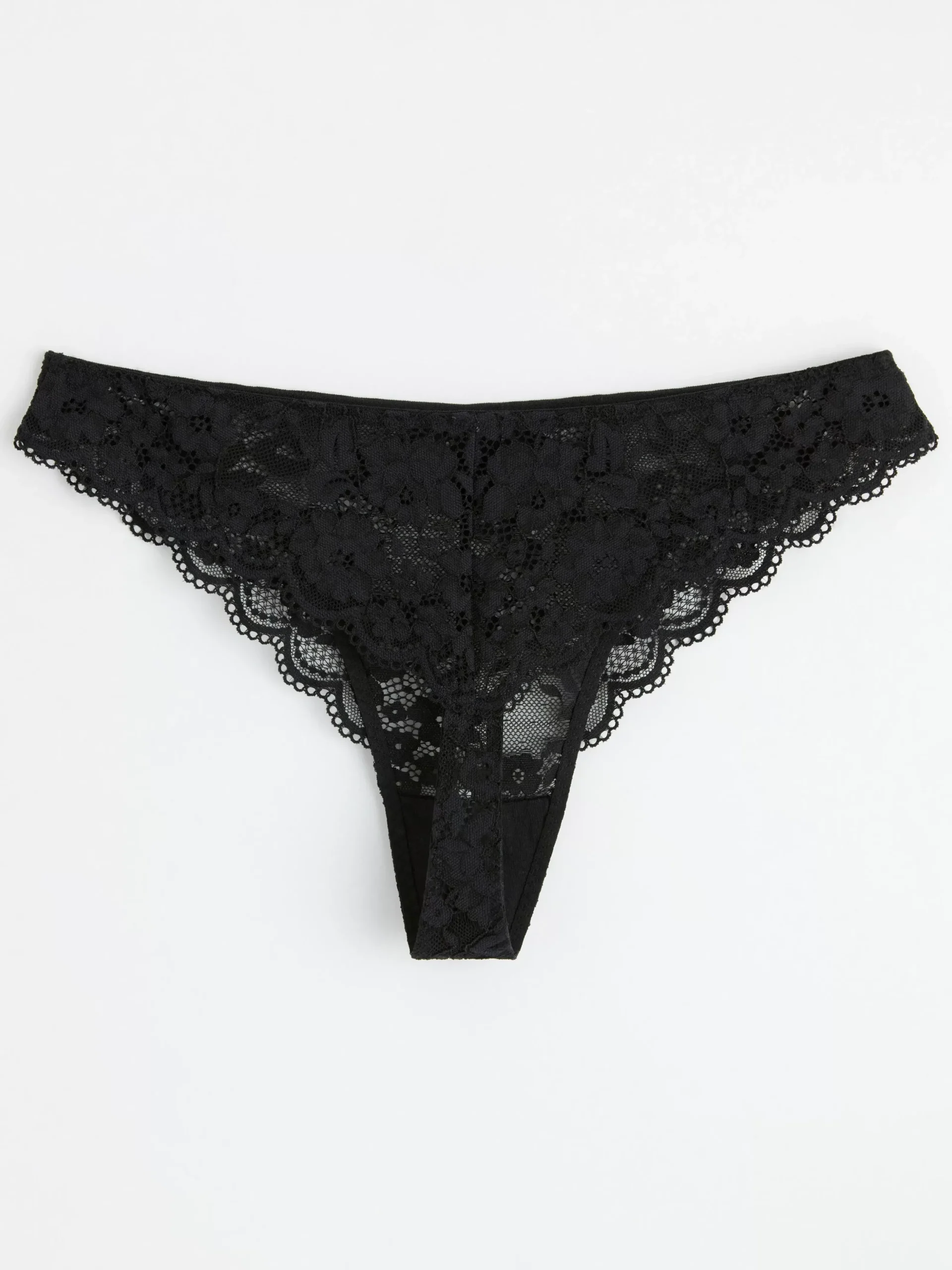 Trosor>Lindex Stringtrosa Regular Waist Med Spets Black