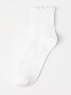 Strumpor>Lindex Strumpa Med Volangkant White