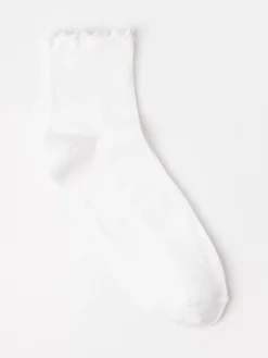 Strumpor>Lindex Strumpa Med Volangkant White