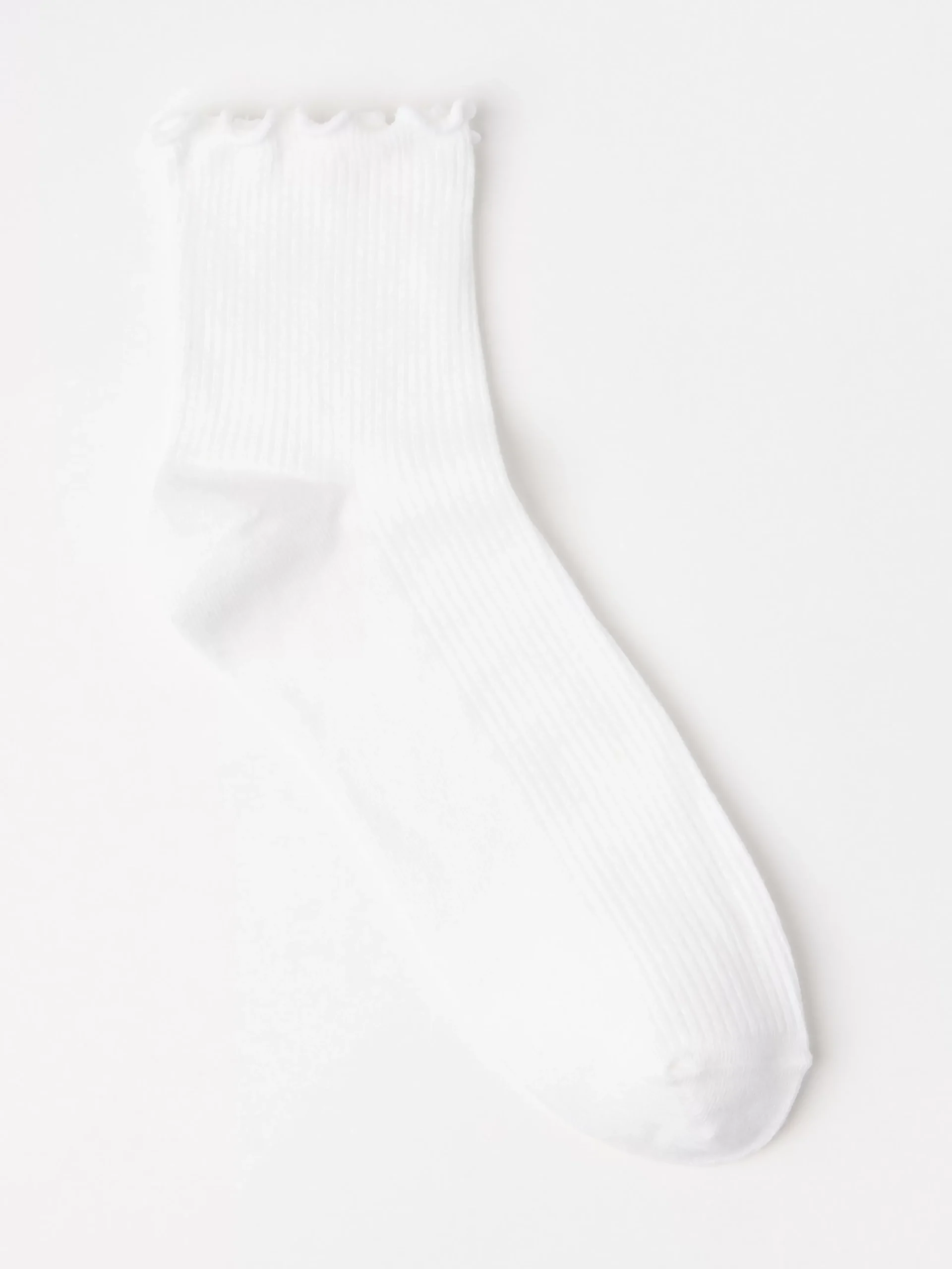 Strumpor>Lindex Strumpa Med Volangkant White
