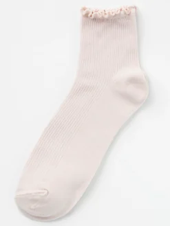 Strumpor>Lindex Strumpa Med Volangkant Light Beige